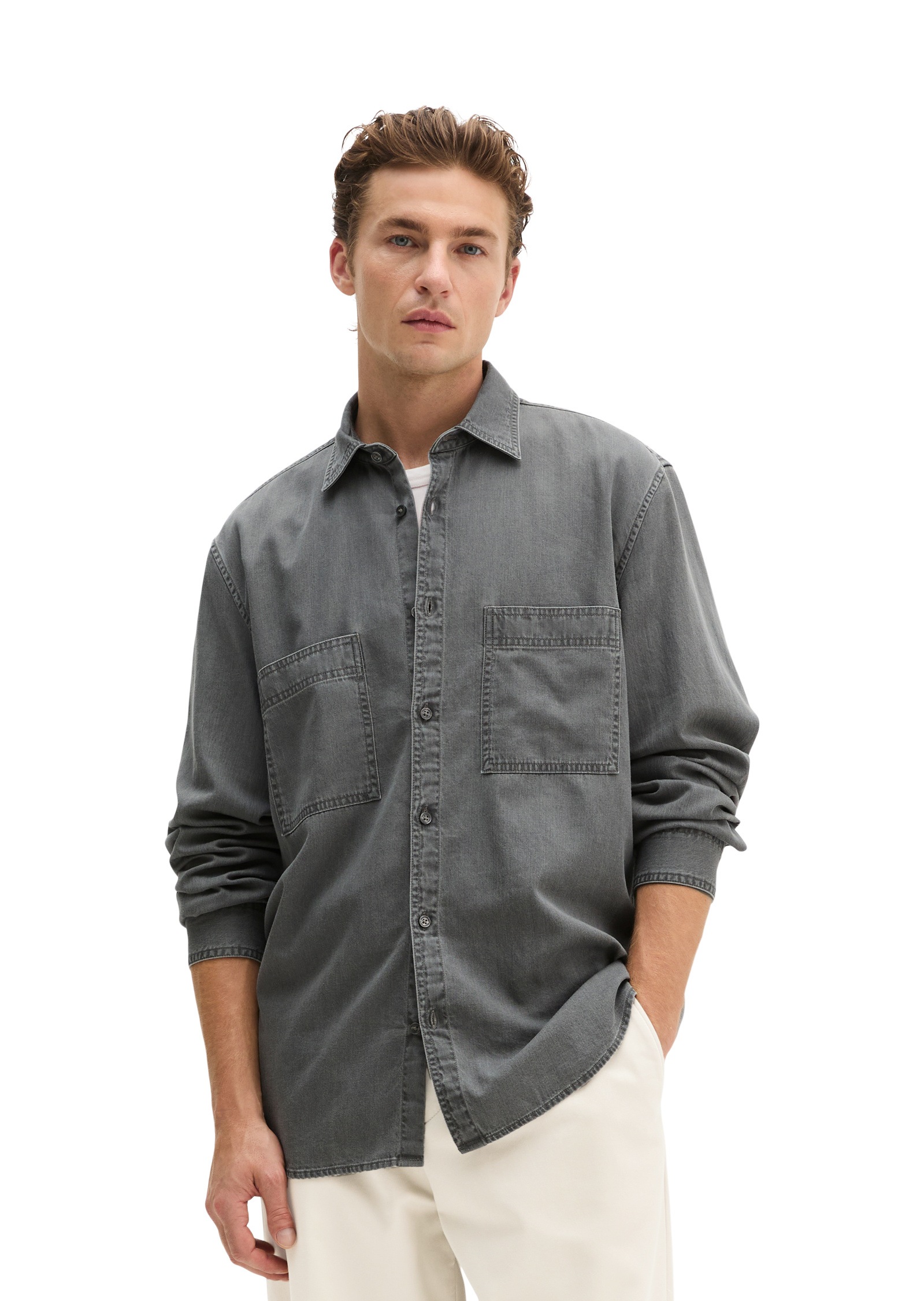 Marc O'Polo Langarmhemd »aus leichtem Bio-Baumwoll-Denim«