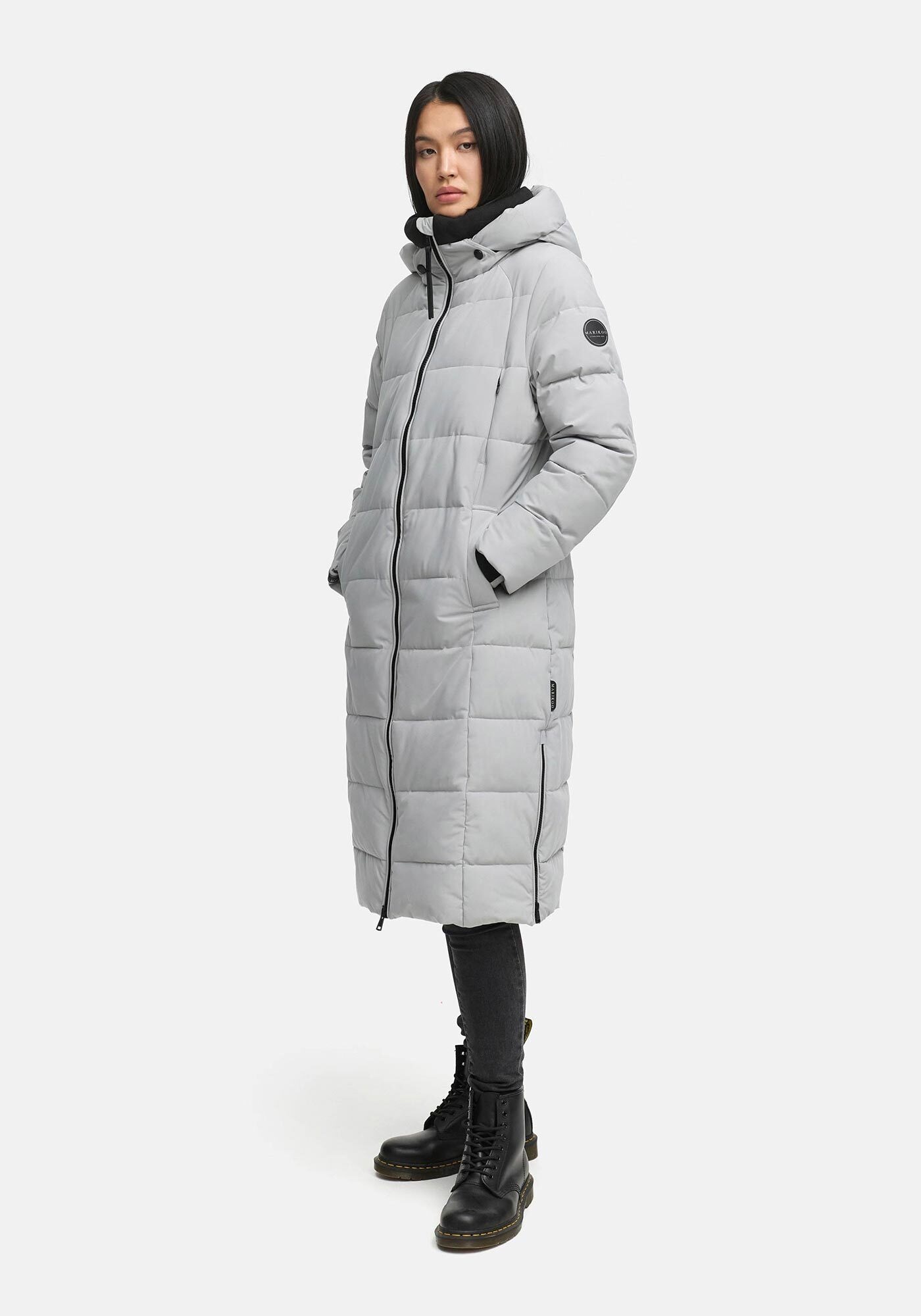 Marikoo Winterjacke »Lanitaa«, Steppmantel mit abnehmbarer Kapuze