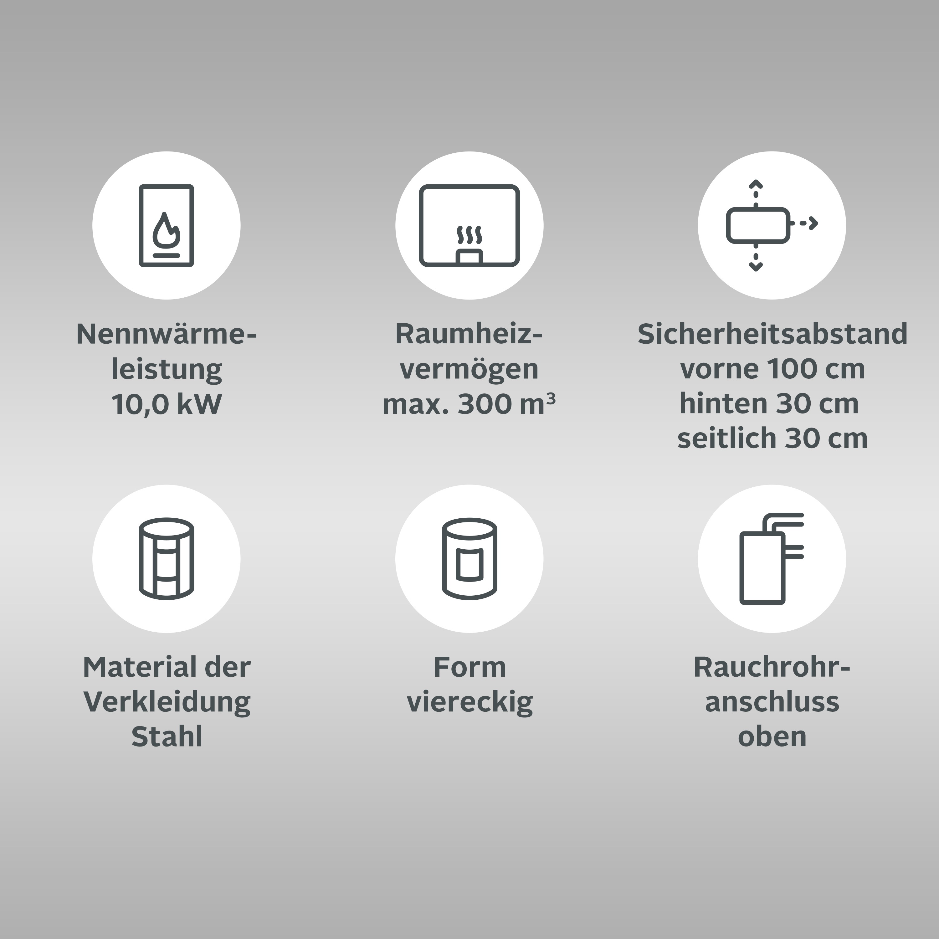 Thumbnail - Kaminofen "Heathus "H 58"", Hohe Feuerung, 82% Wirkungsgrad, effizient