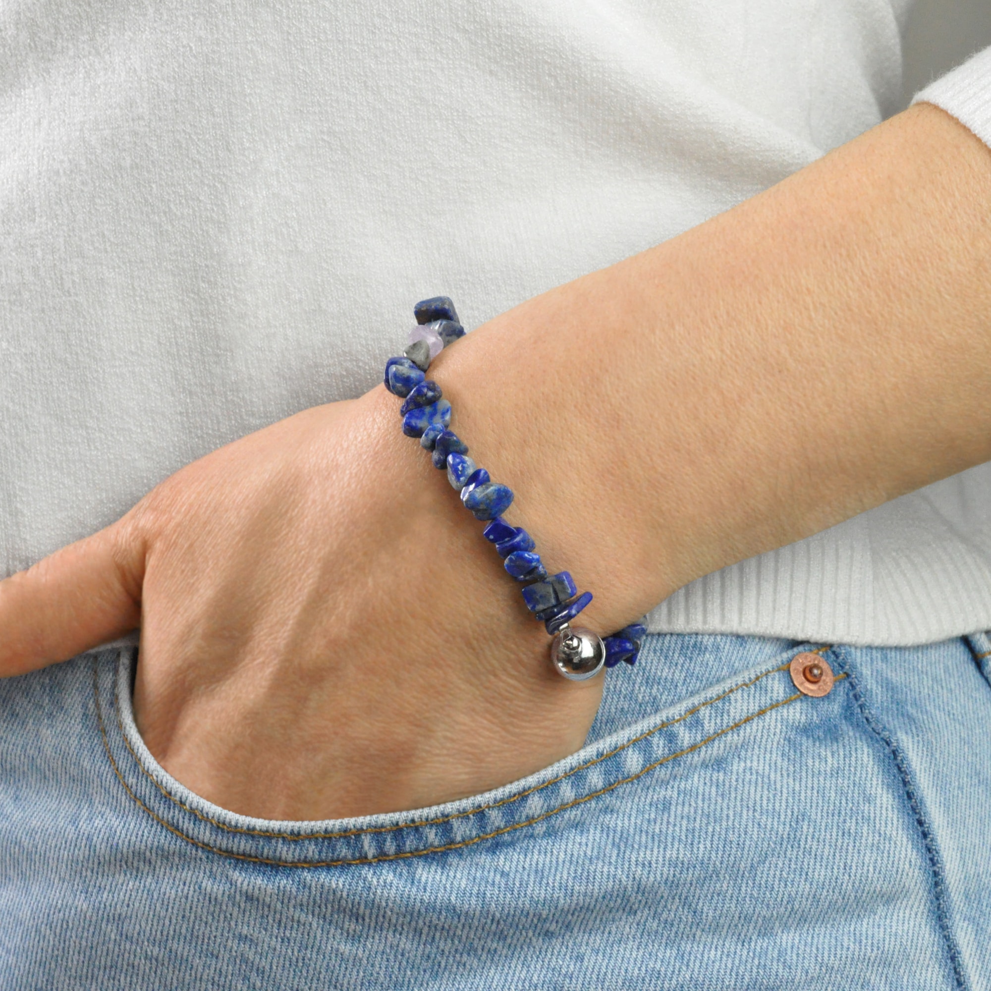 Steuer Armband »Splitter- Lapislazuli blau«