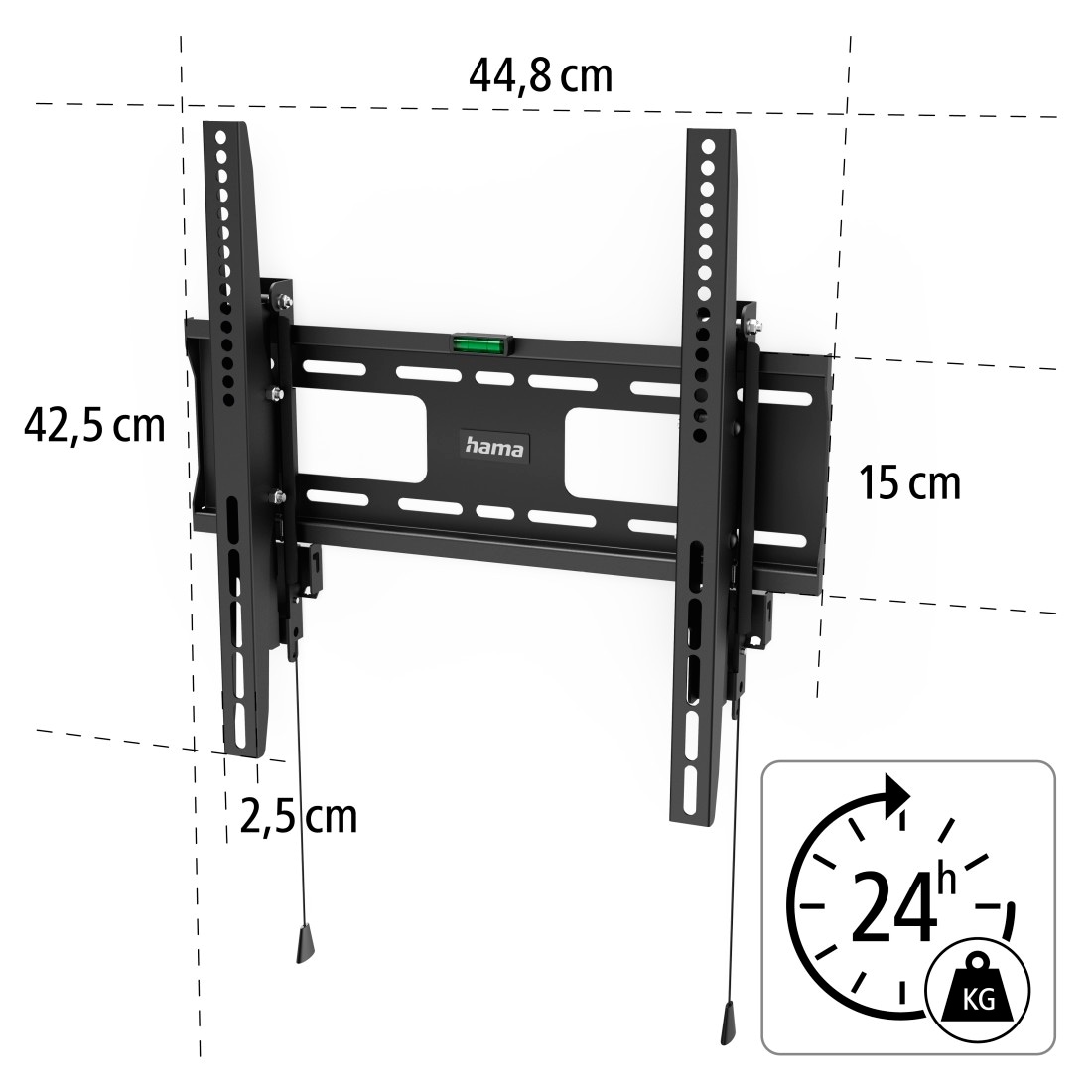 Hama TV-Wandhalterung »Wandhalterung (fix, 32"- 65", VESA 400x400)«, bis 165 cm Zoll, mit Diebstahlschutz