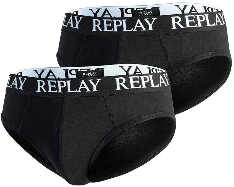 Replay Slip "SLIP Basic Cuff Logo 2pcs Bo", (Packung, 2er)