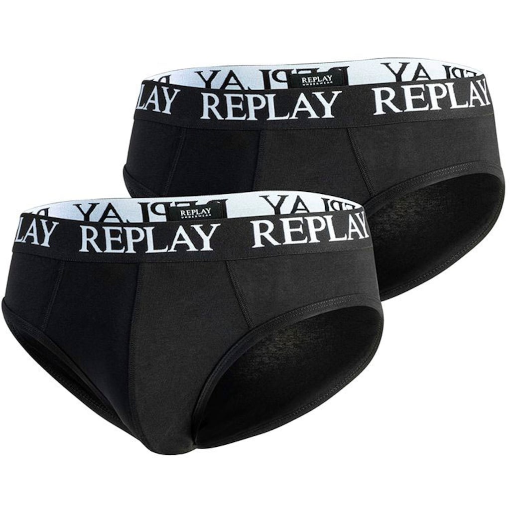 Replay Slip »SLIP Basic Cuff Logo 2pcs Bo«, (Packung, 2er-Pack)