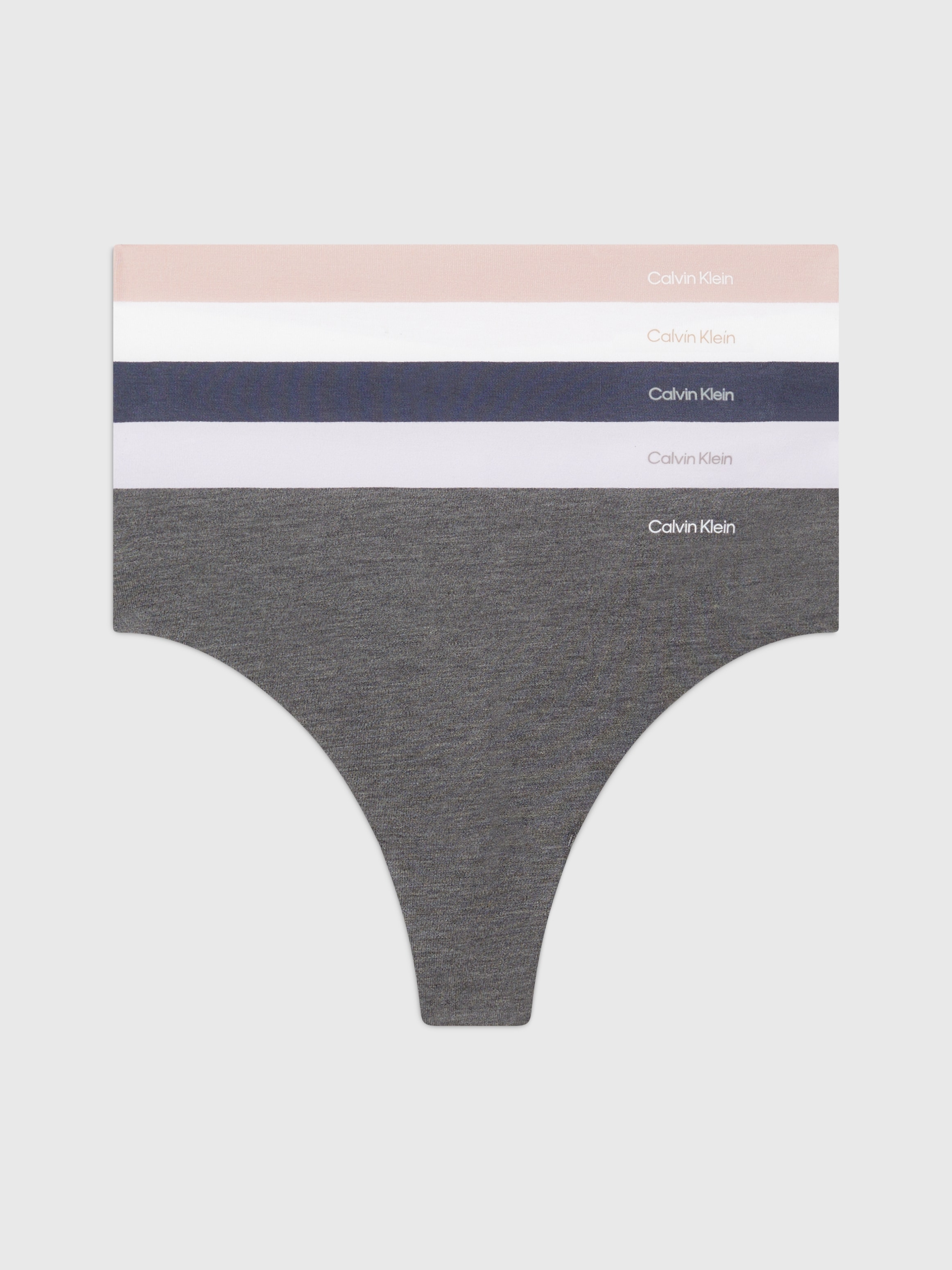 Calvin Klein Underwear String "5 PACK THONG (MID-RISE)", (Packung, 5 St., 5er-Pack), mit Logo-Print an der Hüfte