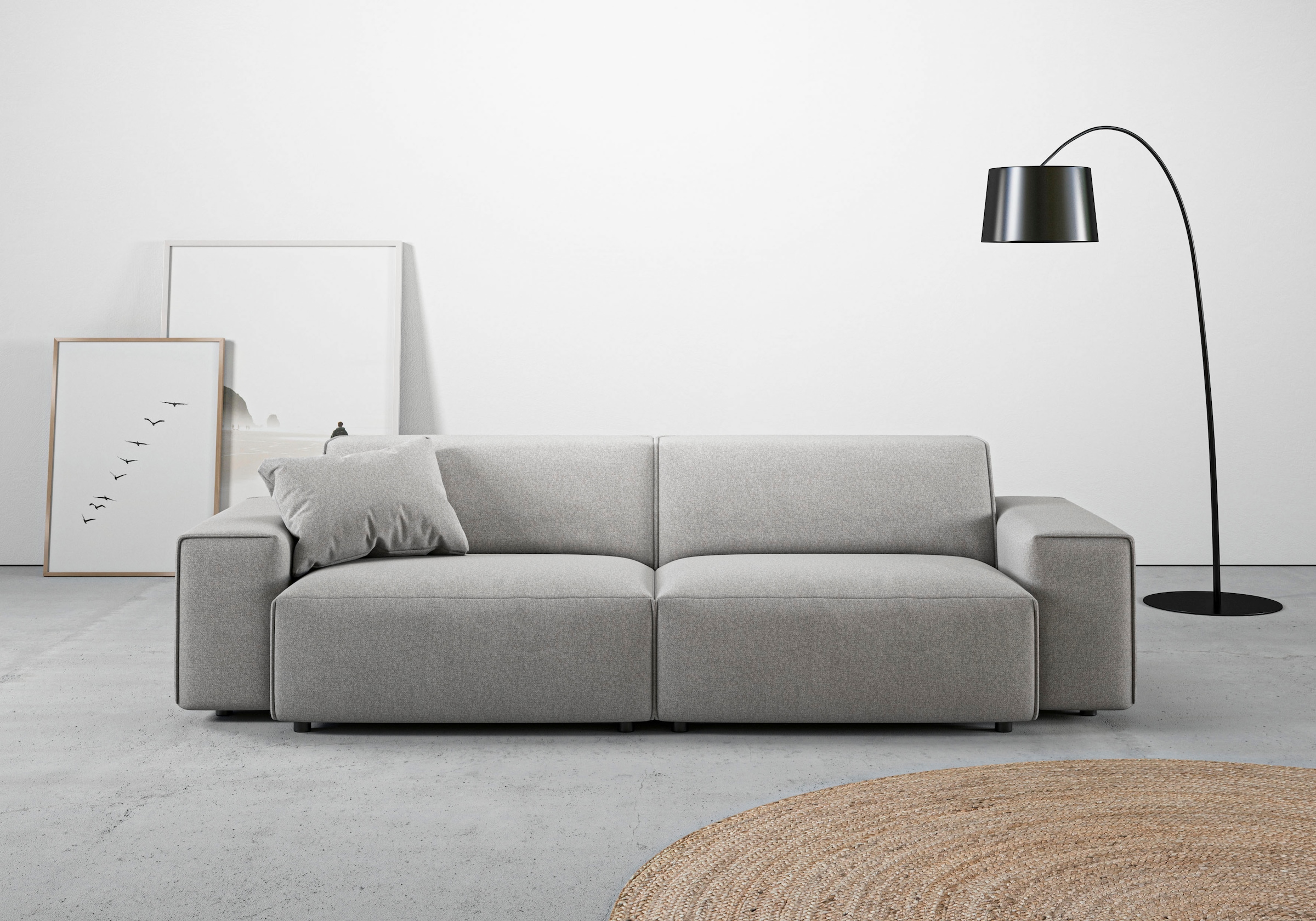 andas Big-Sofa "Glimminge auch in Breitcord, Feincord + Easy care-Bezug,", besondere Kedernähte Zierkissen