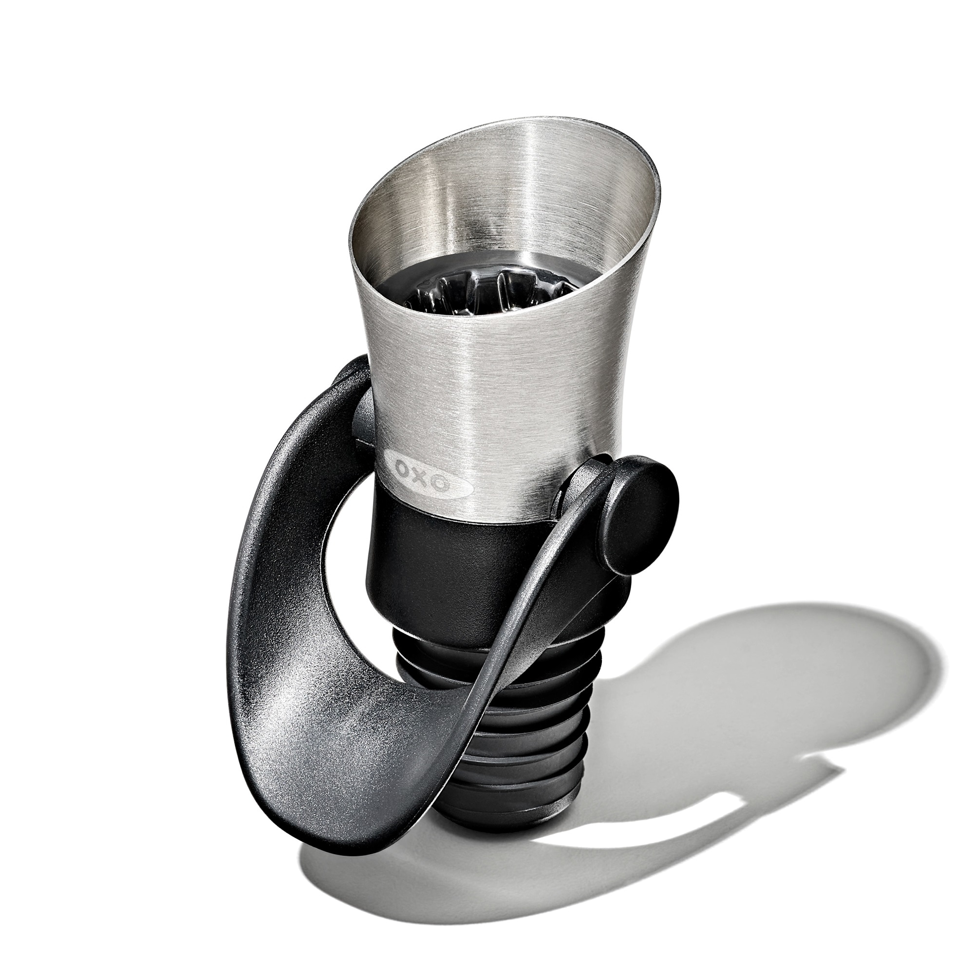 OXO SteeL Flaschenausgießer "Weinverschluss und Ausgießer aus Stahl"