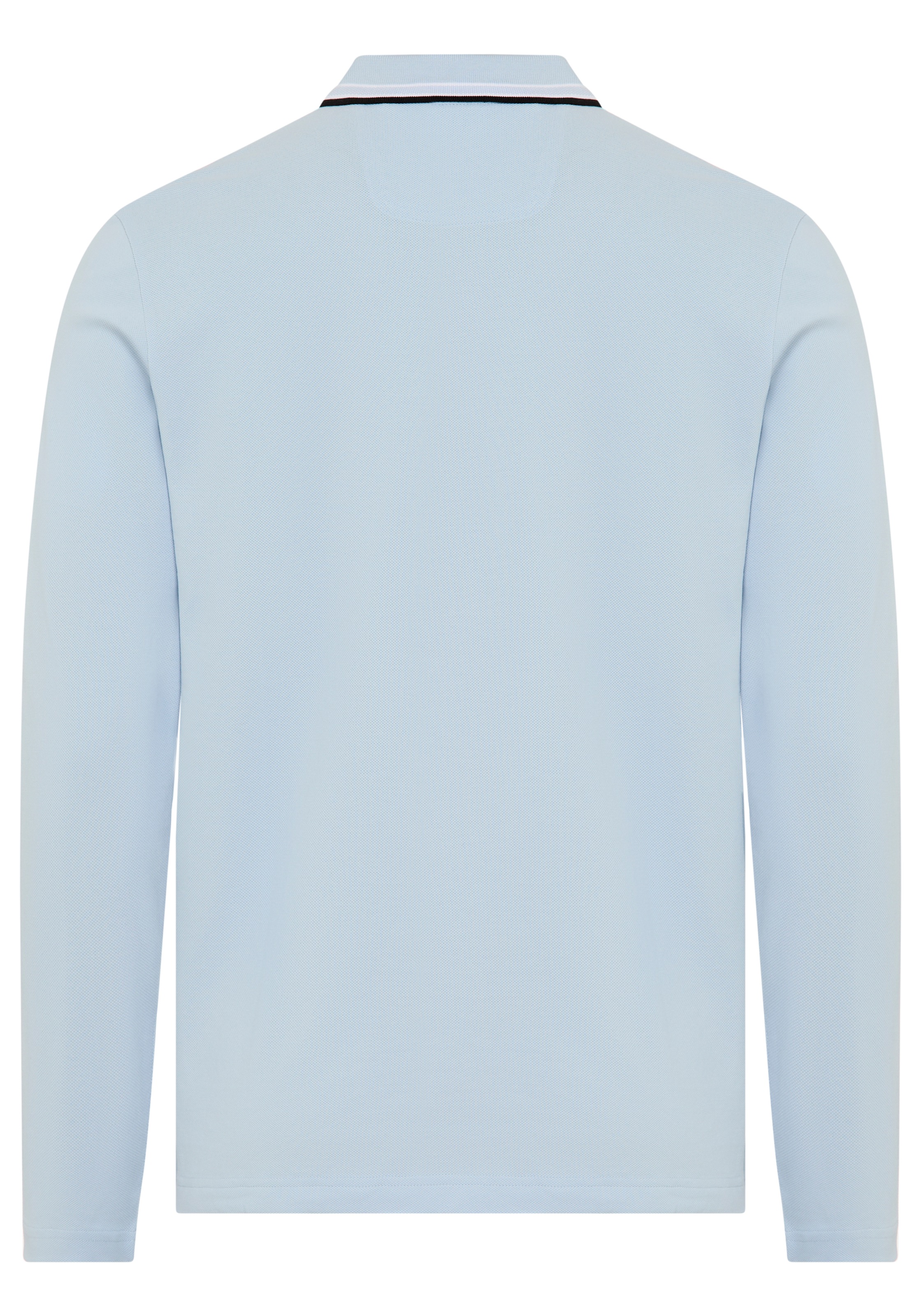 BOSS GREEN Langarm-Poloshirt "Plisy" mit Streifen am Kragen günstig online kaufen