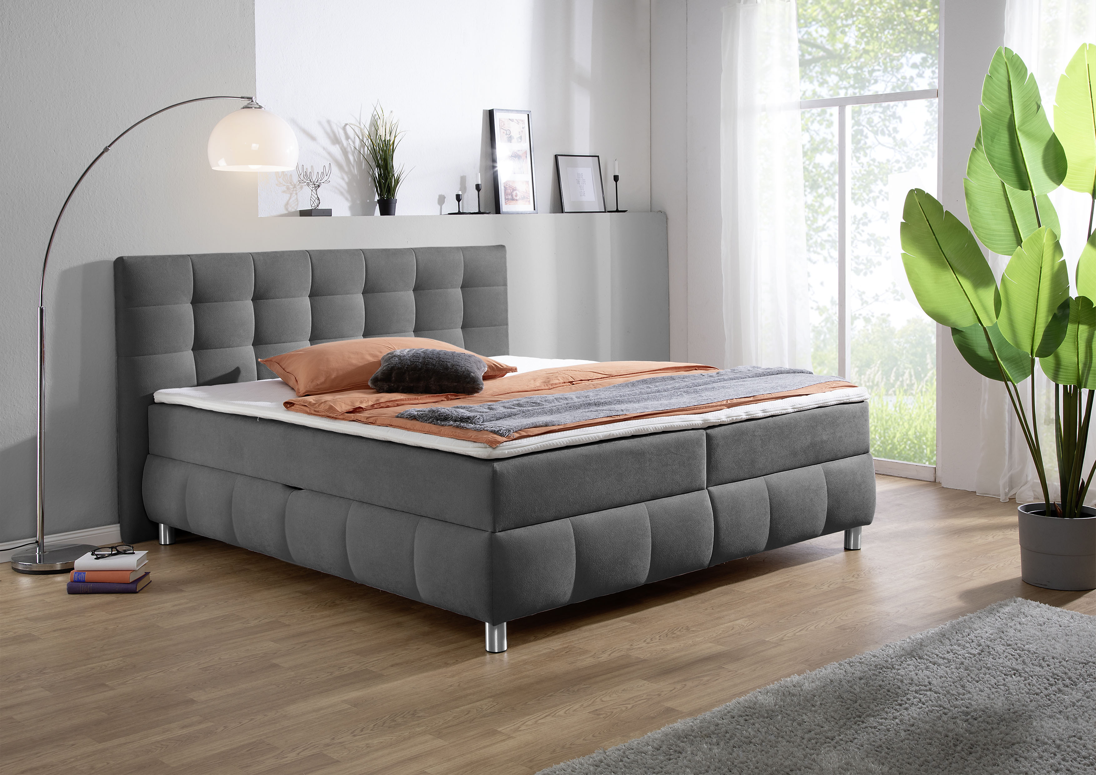 Home affaire Boxbett "Marvao inkl. Bettkasten und Topper" Boxbett mit Bettkasten, inkl. Topper