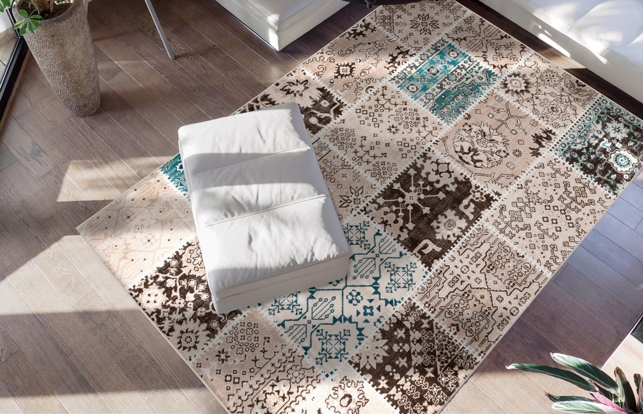Teppich MY HOME "Darian" Gr. 4, grau (taupe), B:160cm H:6mm L:230cm, Kunstfaser, Teppiche, Teppich, Wohnzimmer