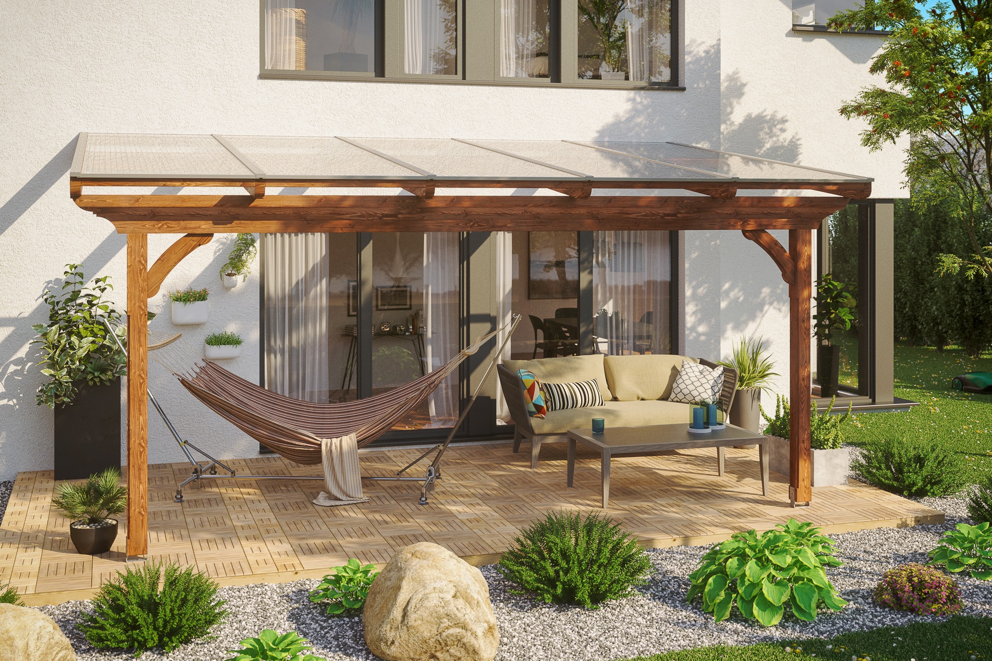 Skanholz Terrassendach »Ravenna«, Douglasie