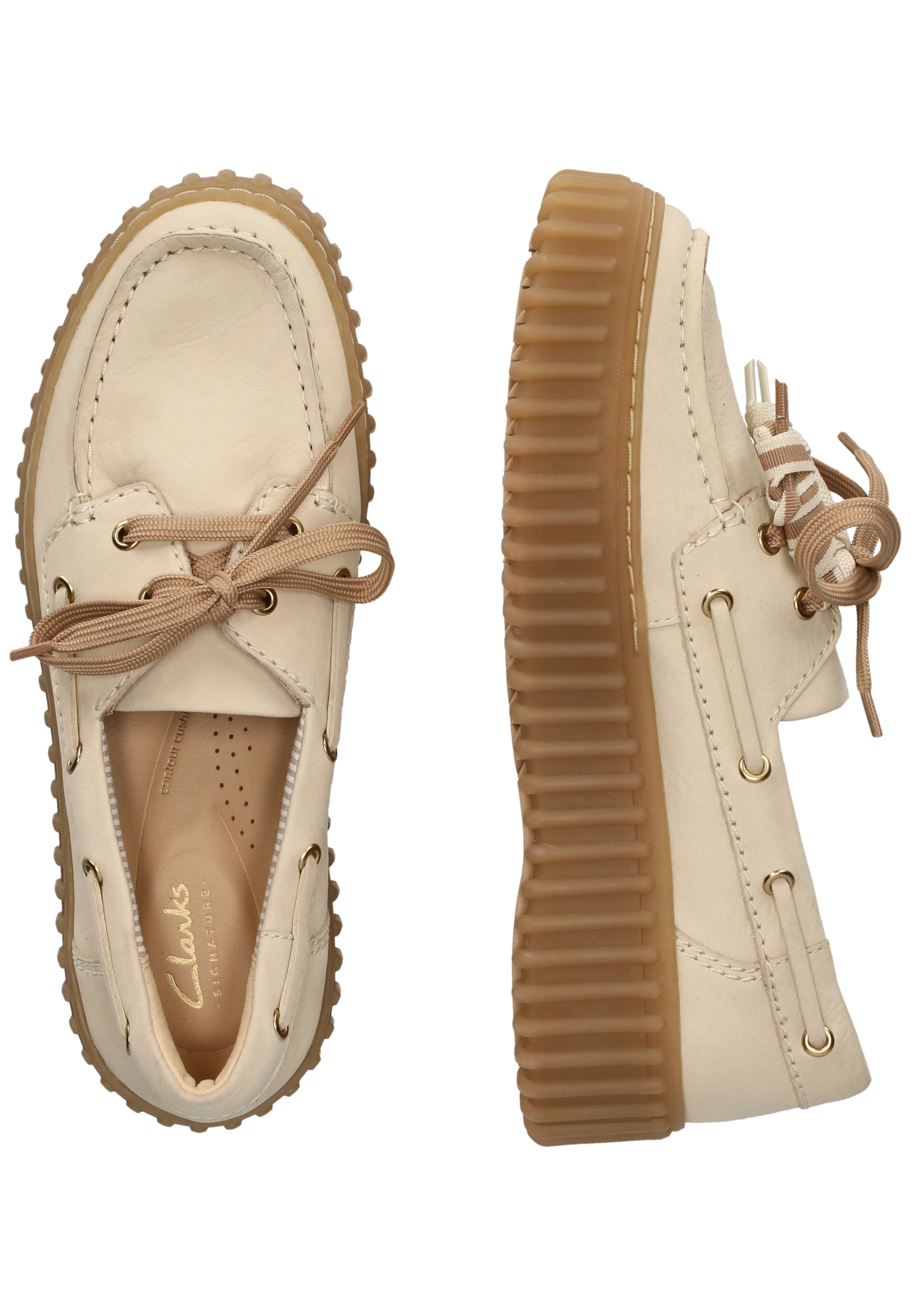 Clarks Schnürschuh »Torhill Boat«  mit Contour Cushion-Fußbett