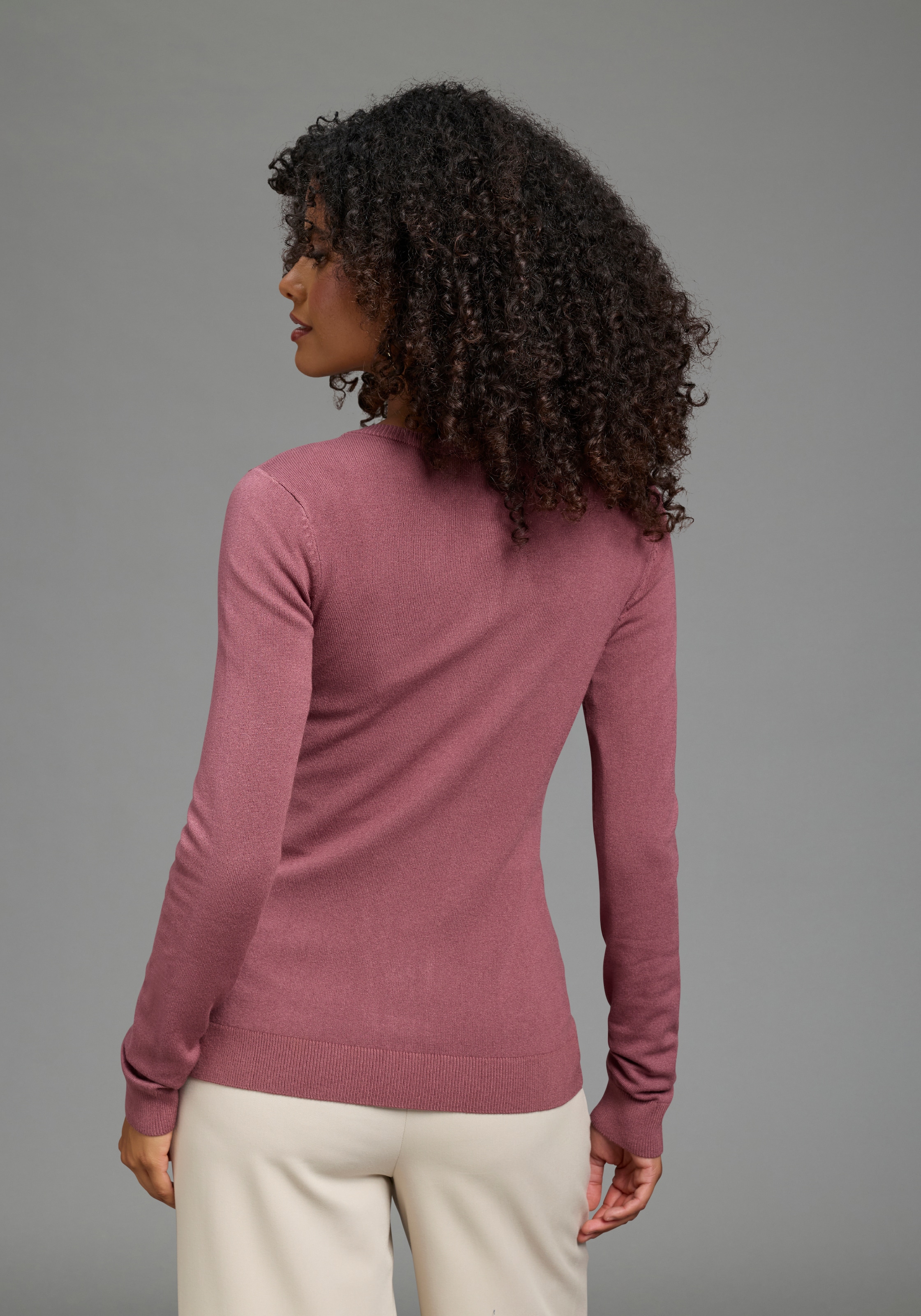 Laura Scott Strickjacke leichte Übergangsstrickjacke aus Feinstrick