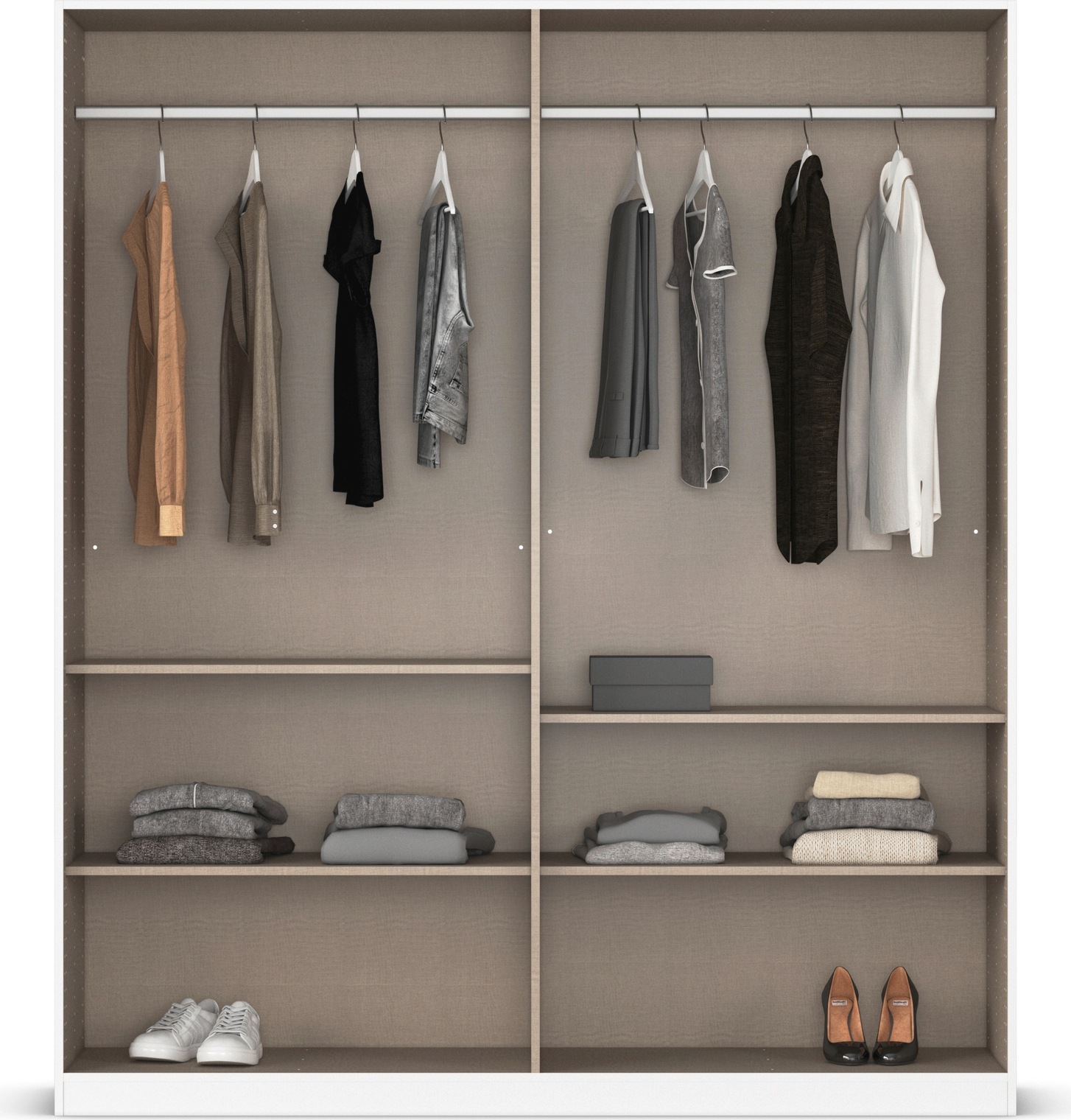 Thumbnail - rauch Drehtürenschrank "Kleiderschrank Schrank Garderobe AGORDO mit Dekor- oder Hochglanzfront", (in zwei Griff-Farben),...