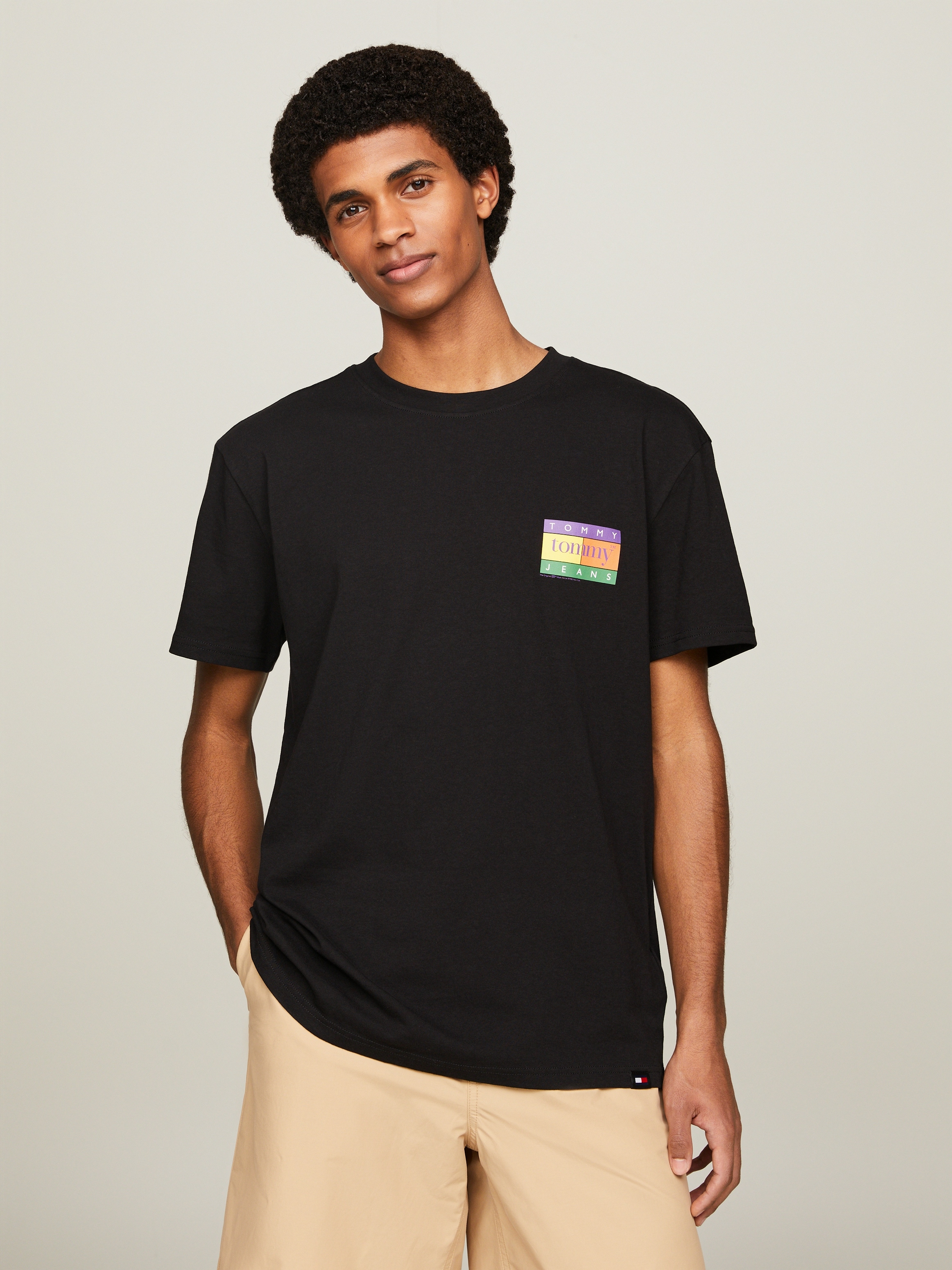 T-Shirt »TJM REG SUMMER FLAG TEE EXT«, Mehrfarbiger Rückenprint
