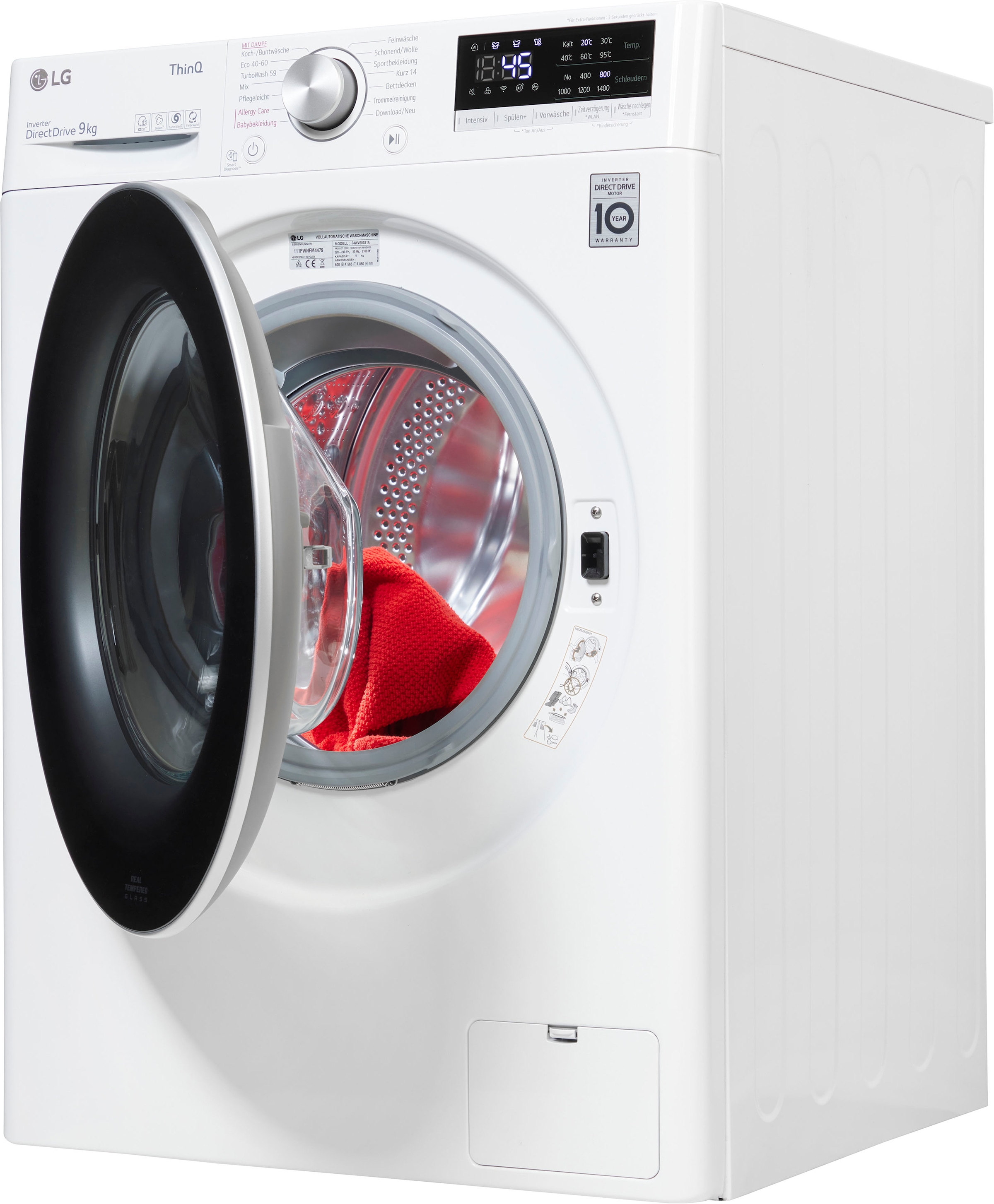 LG Waschmaschine »F4WV609S1A«, F4WV609S1A, 9 kg, 1400 U/min | BAUR