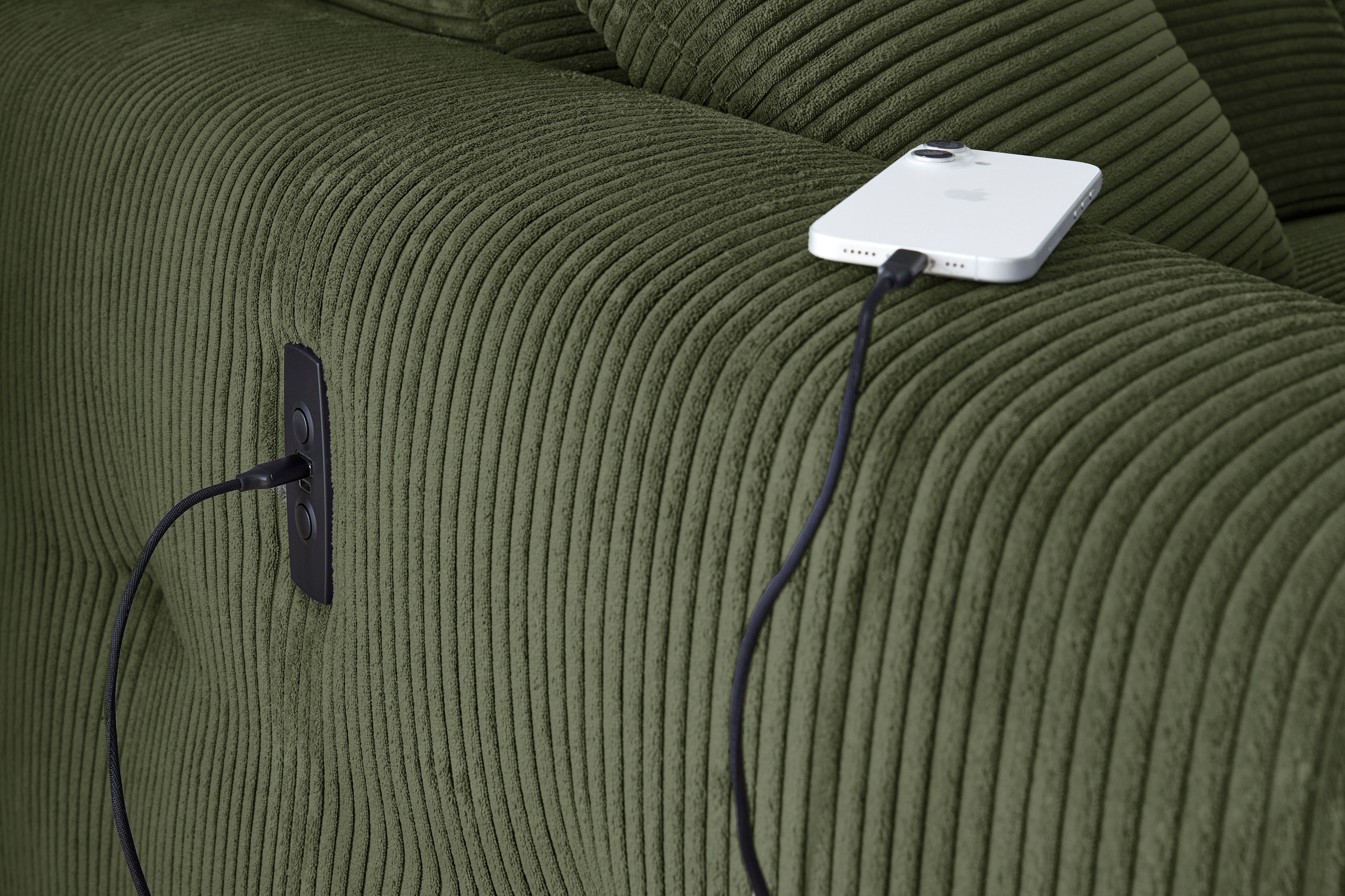 Thumbnail - Jockenhöfer Gruppe Ecksofa "Cremona, L-Form, B: 263cm, 30 cm elektrischer Sitztiefenverstellung" 140kg Belastbarkeit je ...