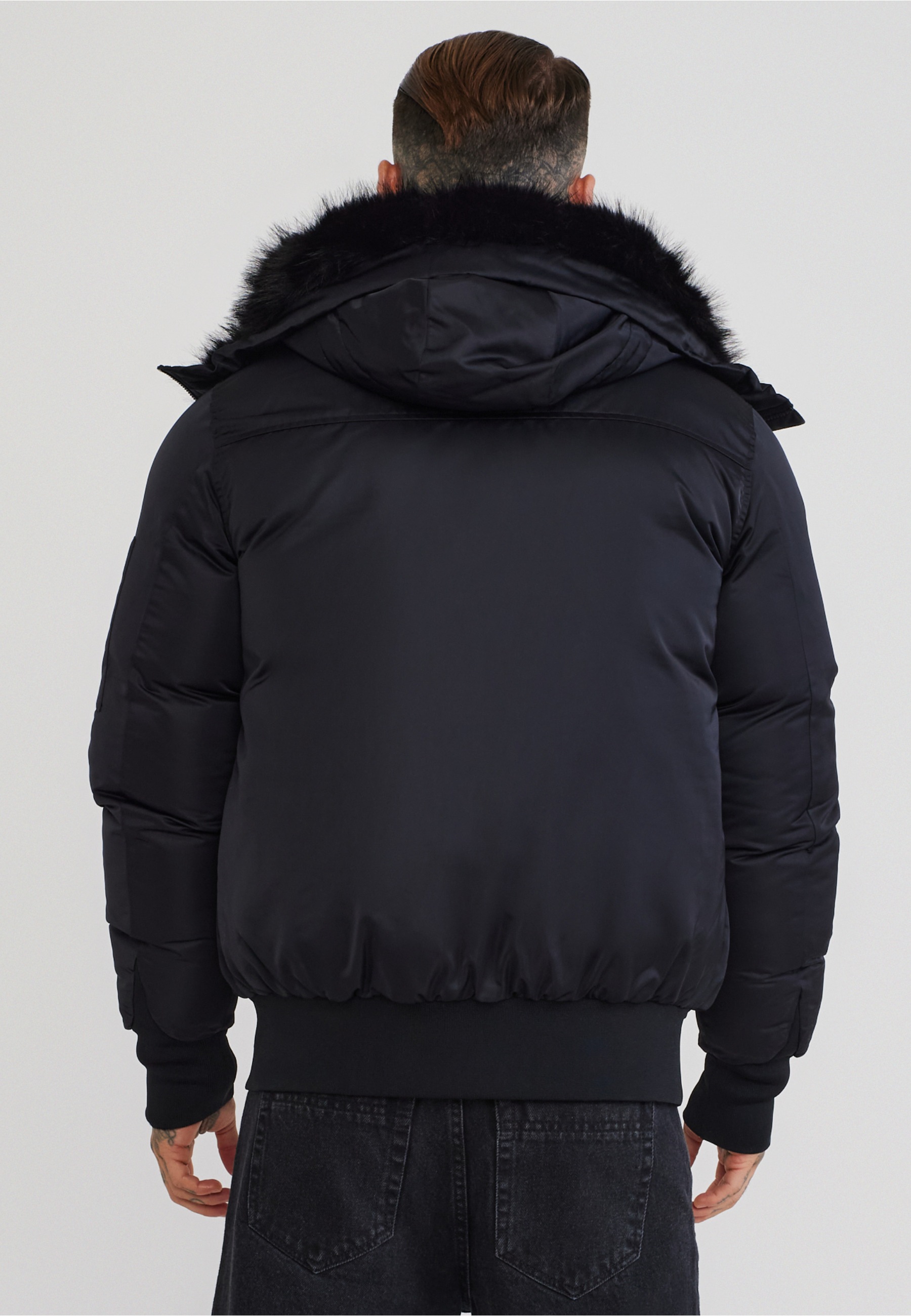 Siksilk Outdoorjacke »SikSilk Hooded Bomber Jacket« 1 Stk. tlg. mit Kapuze