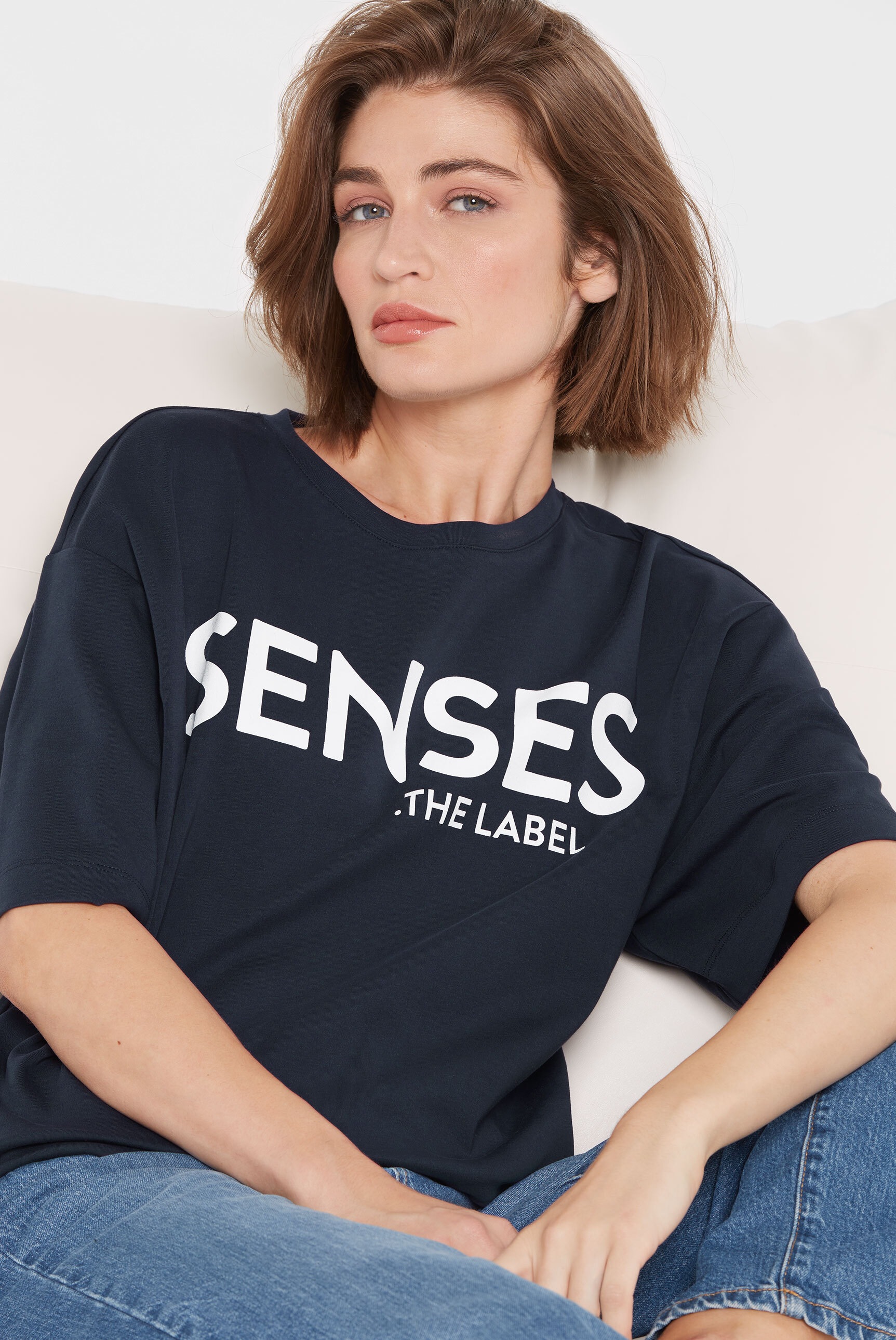 SENSES.THE LABLE Rundhalsshirt, aus Baumwolle