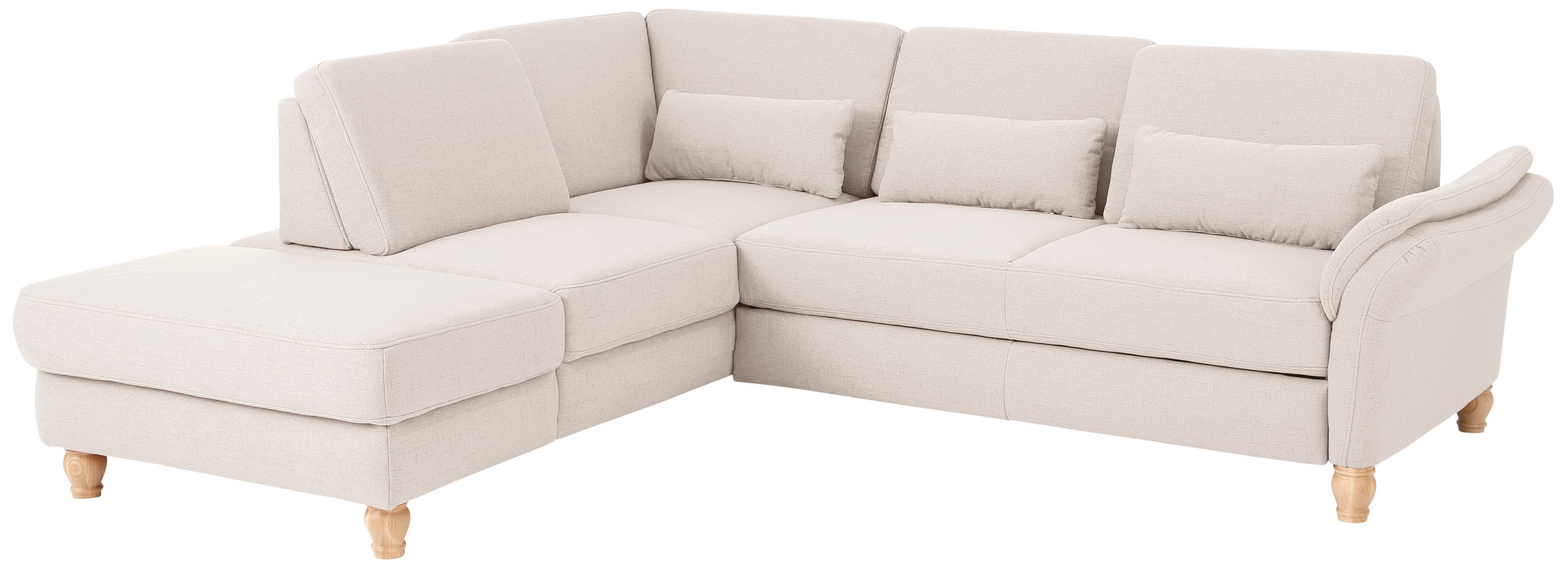 Home affaire Ecksofa »Palace L-Form«, incl. Sitztiefenverstellung, wahlweise mit Bettfunktion und Stauraum