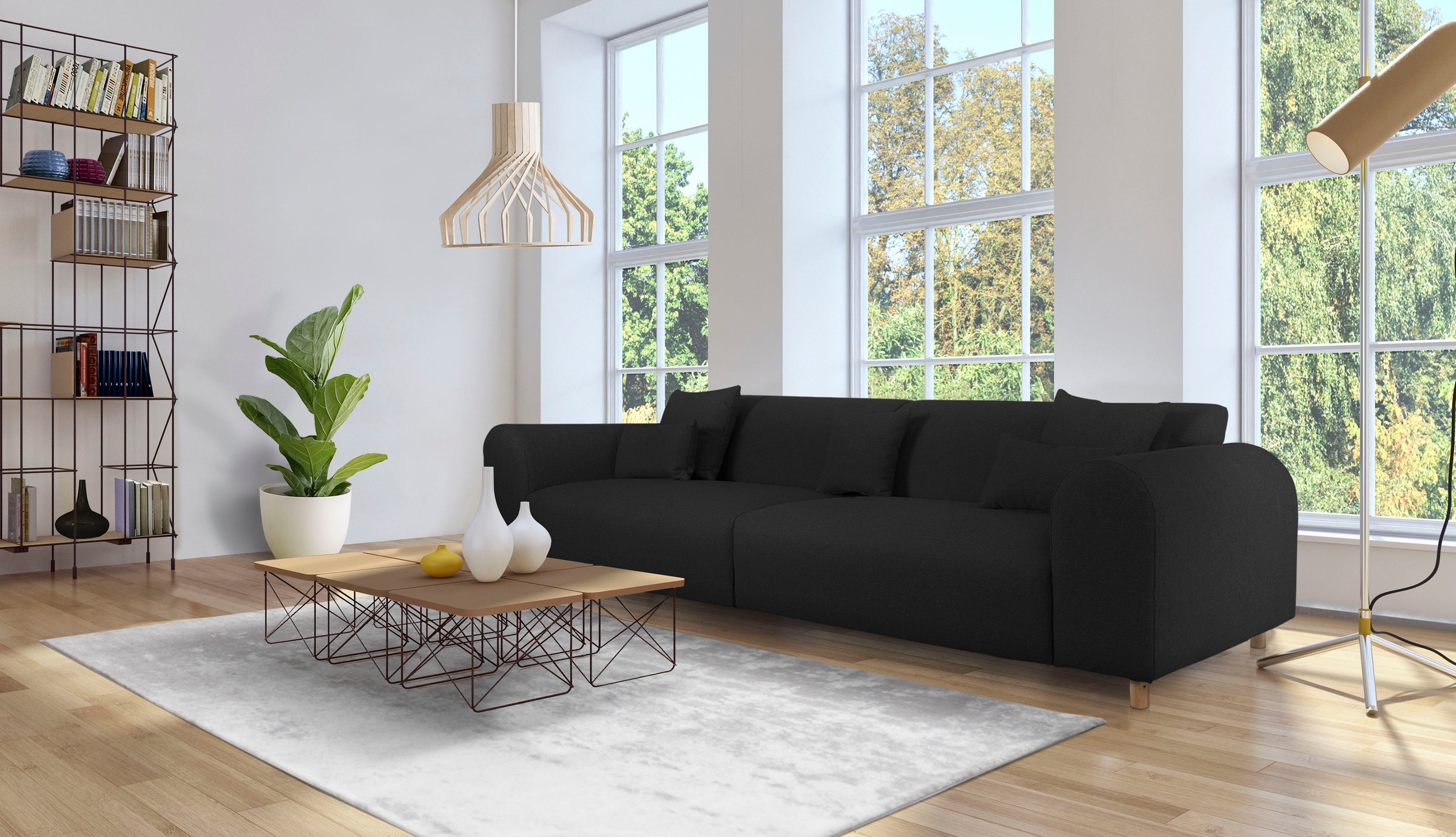 andas Big-Sofa "Svennis", in 2 Bezugsqualitäten, B/T/H: 314/98/83 cm günstig online kaufen