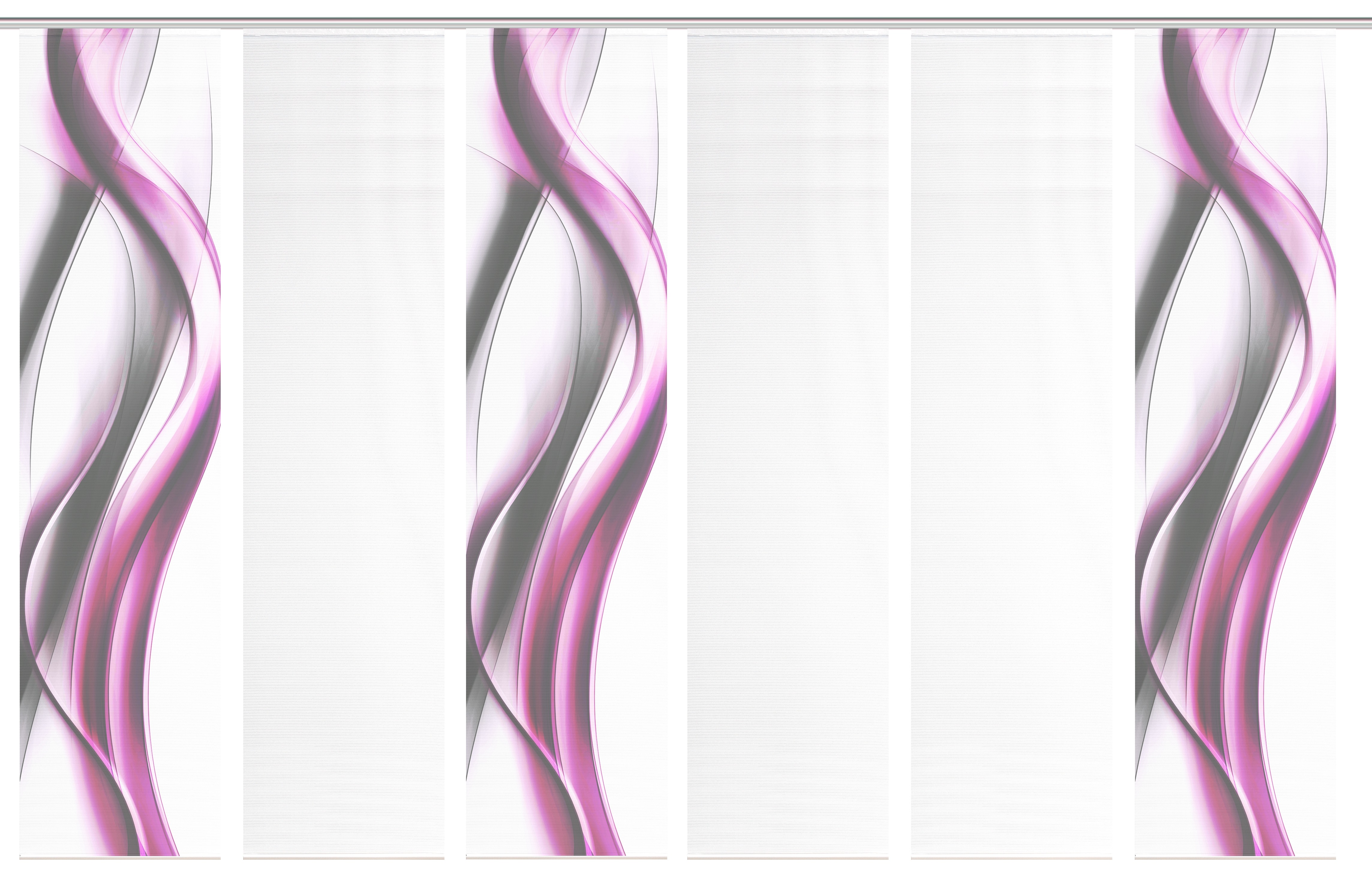 Thumbnail - Vision S Schiebegardine "CARA" Paneelwagen 6 Stk. tlg. Schiebevorhang,Bambusoptik,Digitaldruck,SET