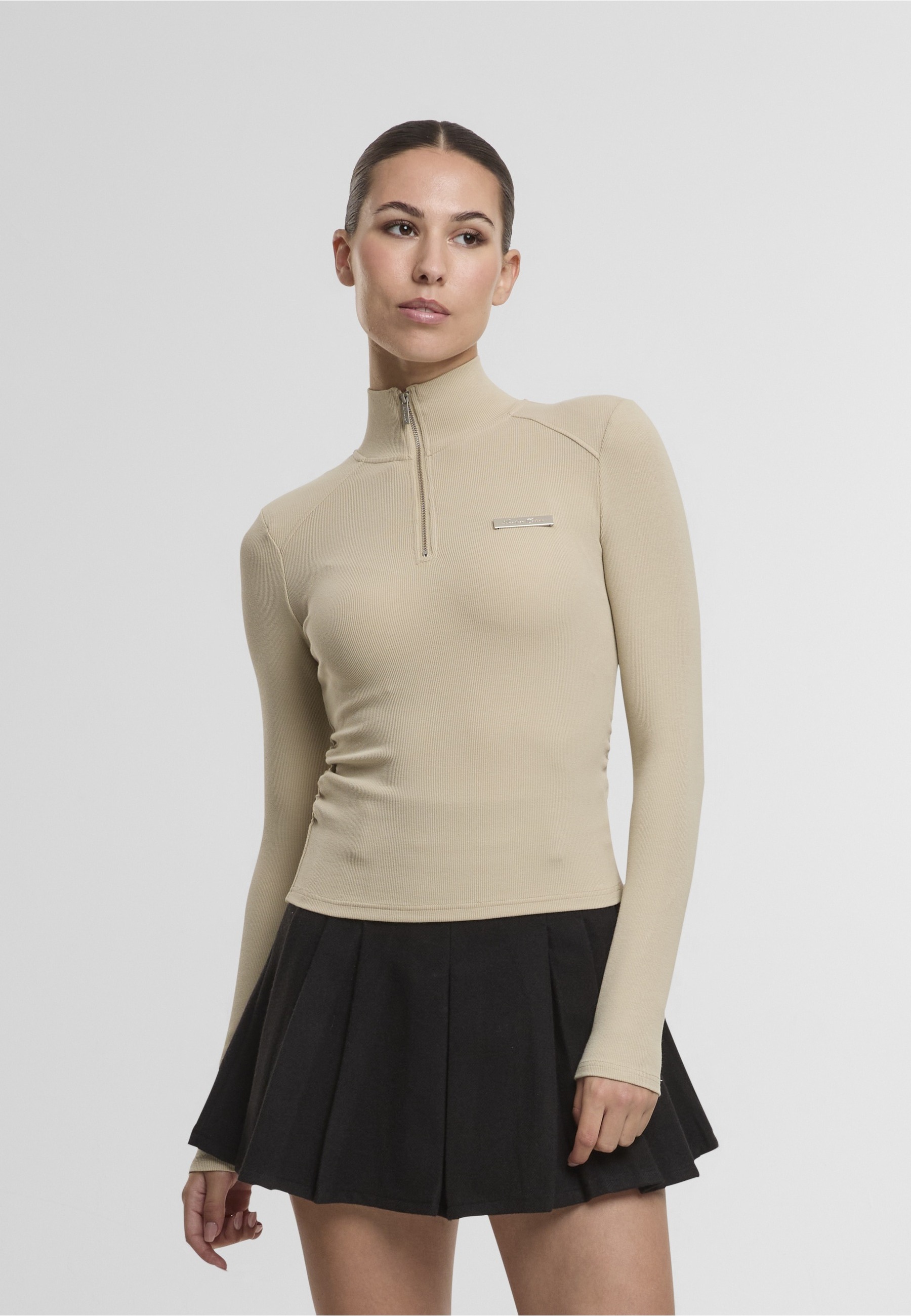 Another Cotton Lab Sweatjacke »Another Cotton Lab Another Cropped Rib Half Zip«