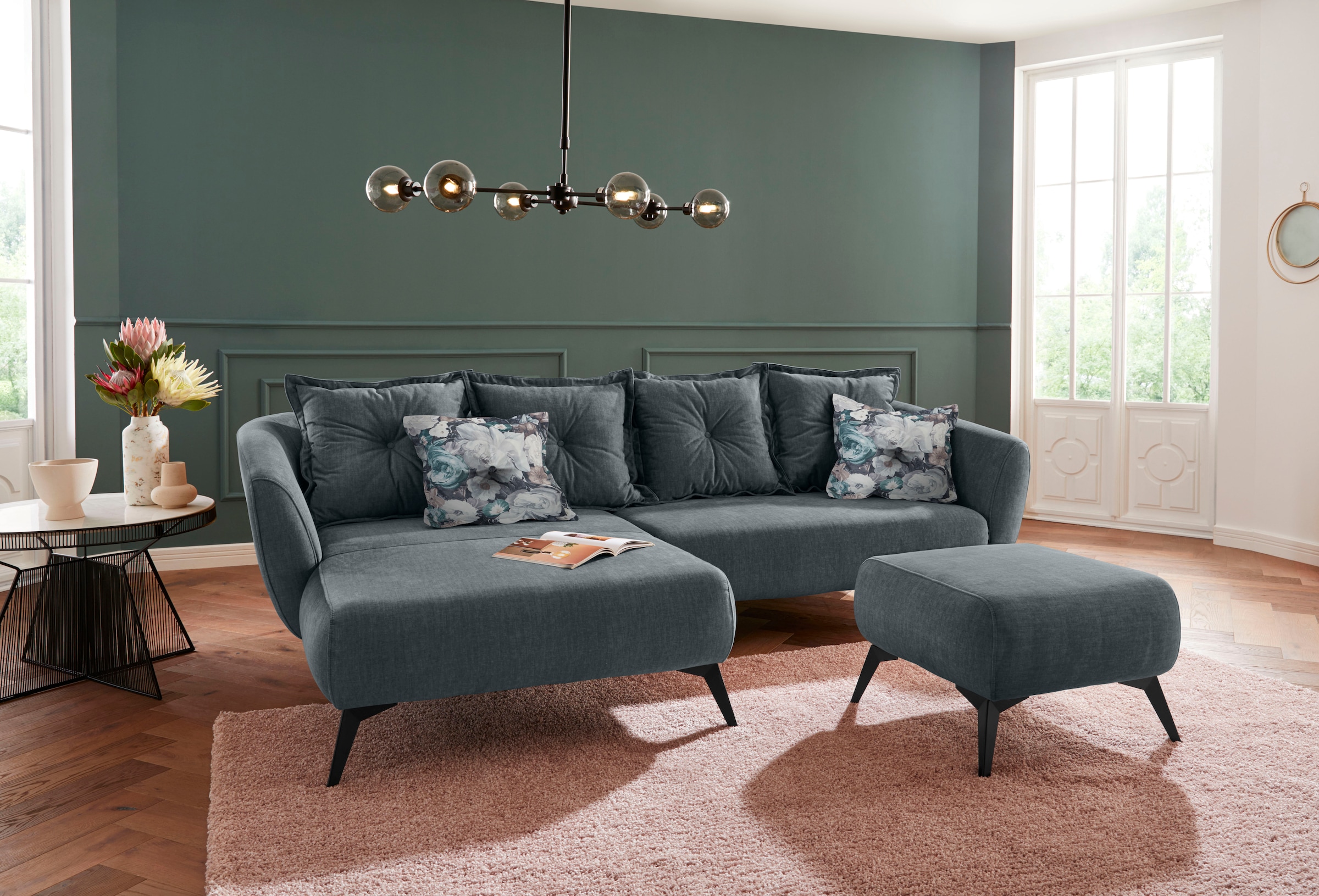 INOSIGN Ecksofa "Baggio romantische Polsterecke, bequem, Breite 277cm, L-Fo günstig online kaufen