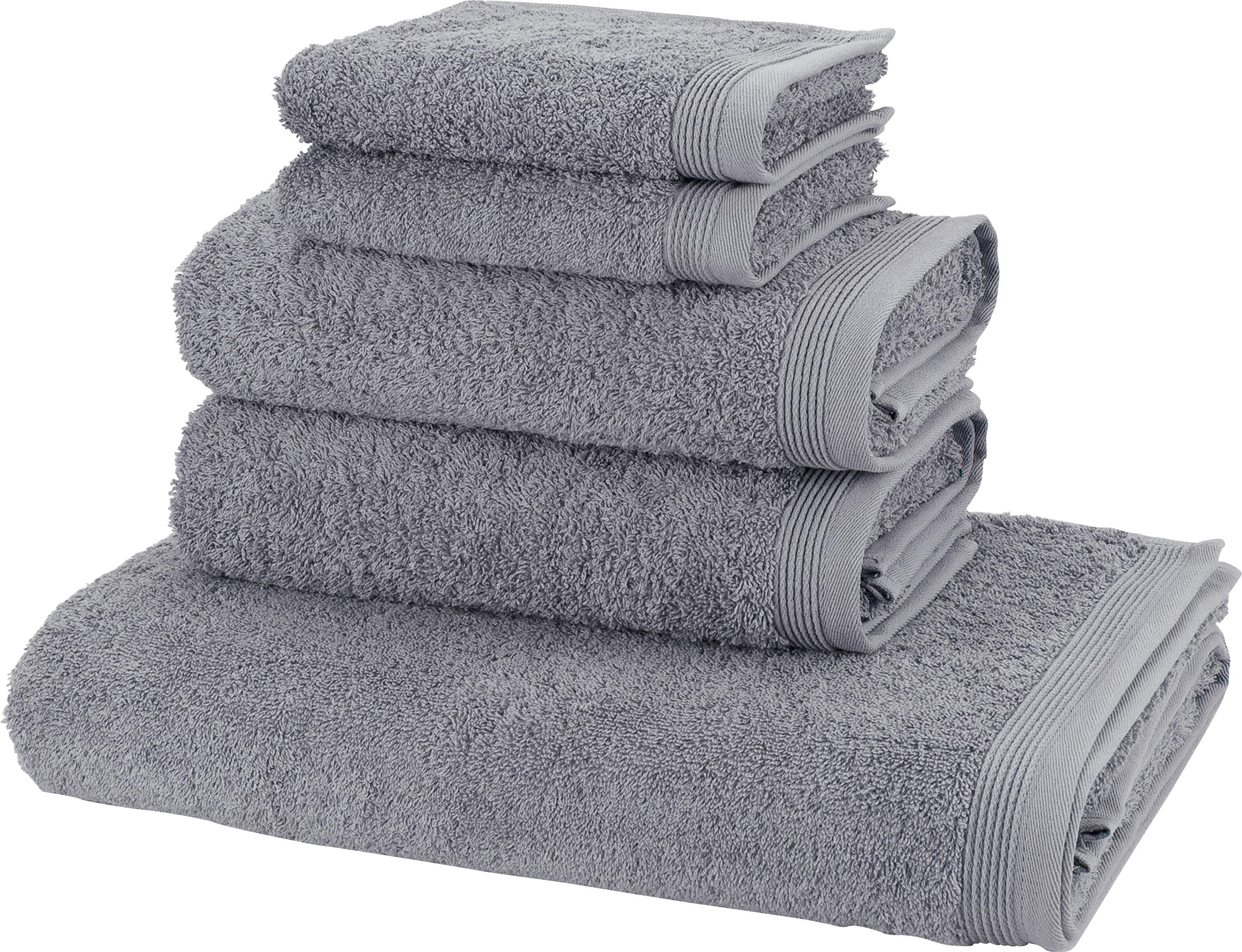 Möve Handtuch Set "Basic" 5tlg.-Set: 2xGäste- 2xHand- und 1xBadetuch in Wal günstig online kaufen