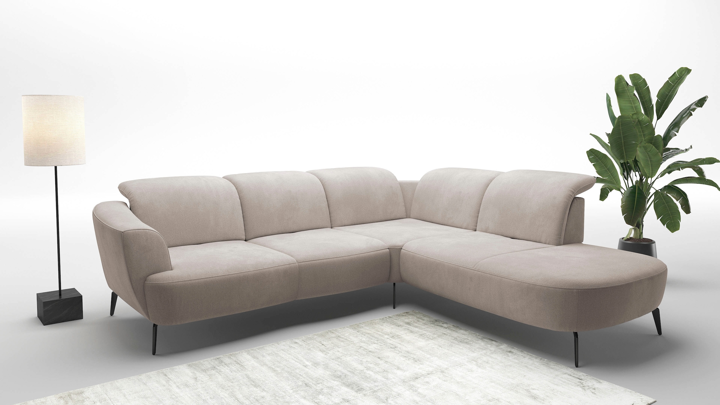 sit&more Ecksofa "Zoe" ink.Sitztiefenverstellung, wahlweise mit Kopfteilverstellung