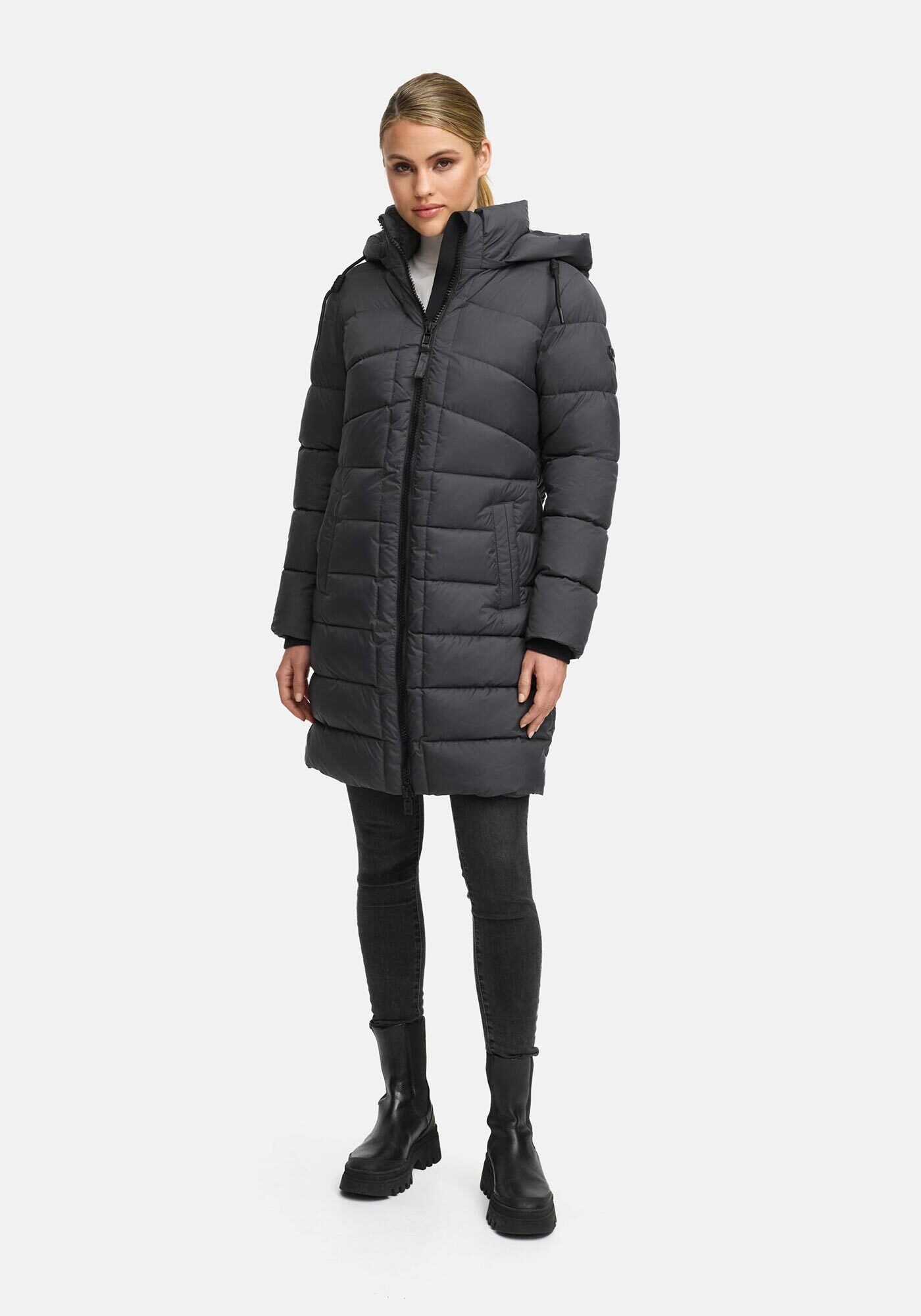 Marikoo Winterjacke "Kaltnäschen" mit abnehmbarer Kapuze und hochschließend günstig online kaufen