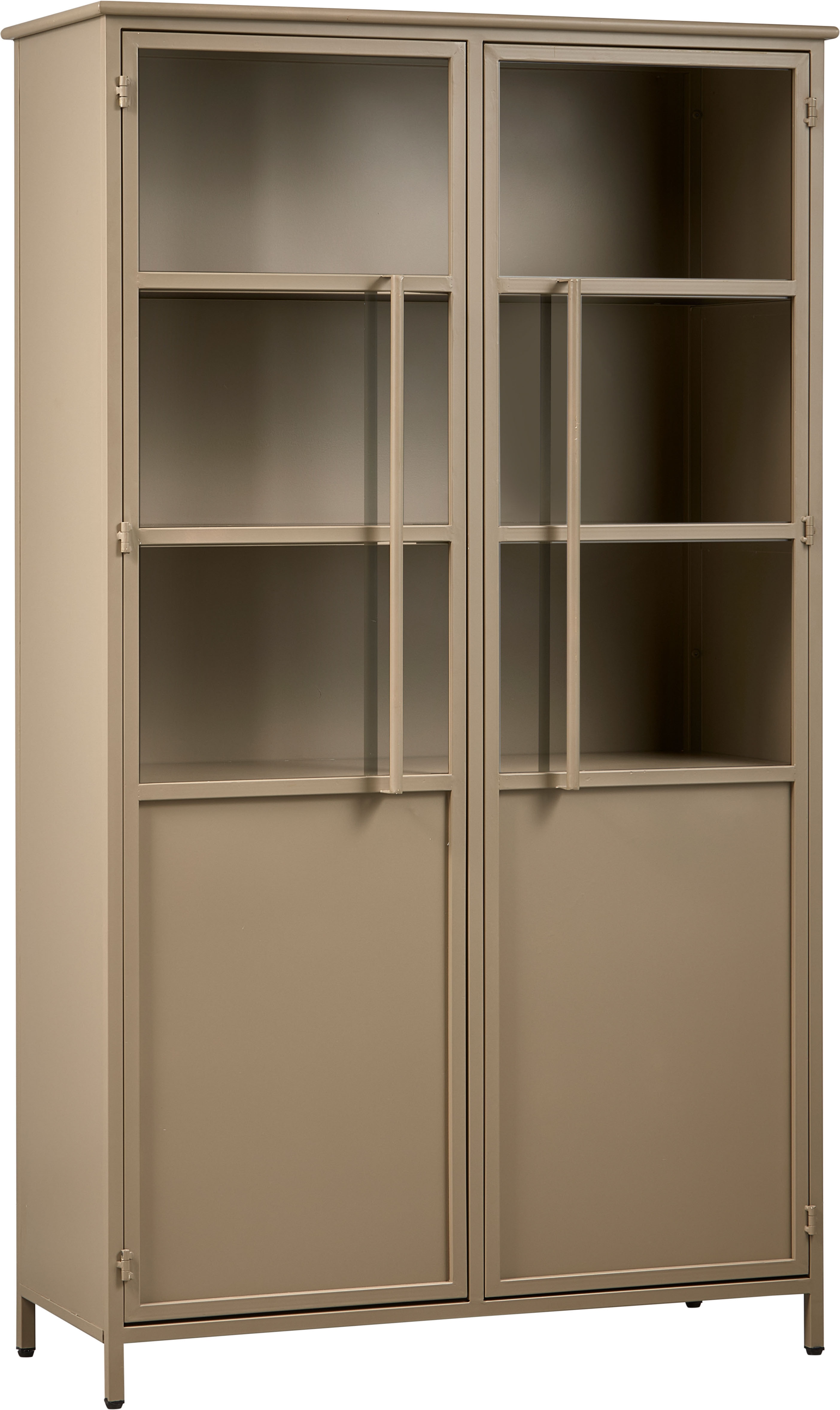 WOOOD Vitrine "Exhibit Metall pulverbeschichtet, H 173 x B 99 x D 45 cm" Tragkraft 20 kg pro Boden, Pfleigleicht, Wandbefestigung empfohlen