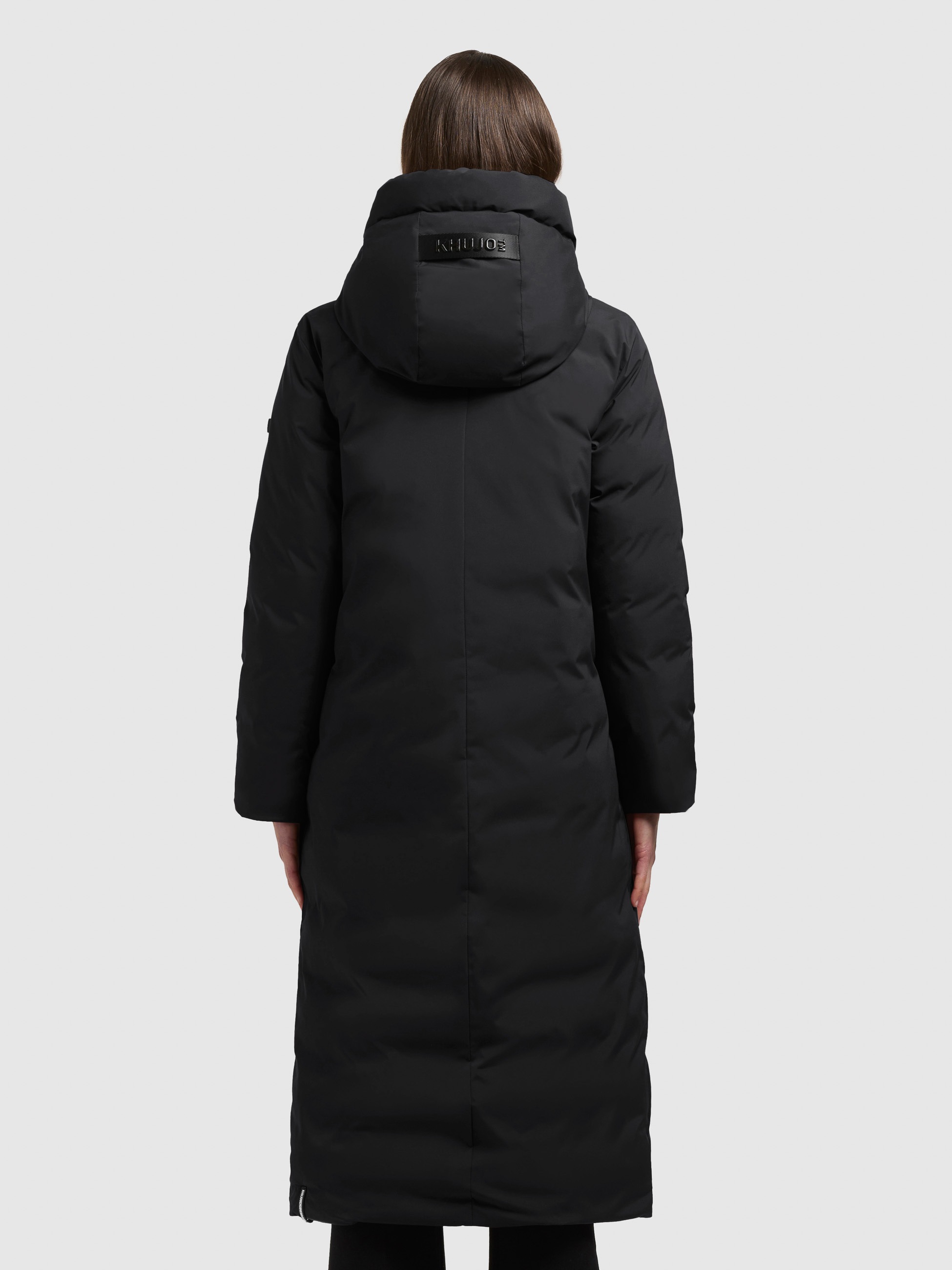Steppmantel KHUJO "DAWI", Damen, Gr. S, schwarz, 100% Polyester, unifarben, eingesetzt gerader Abschluss, Mäntel Steppmantel 3