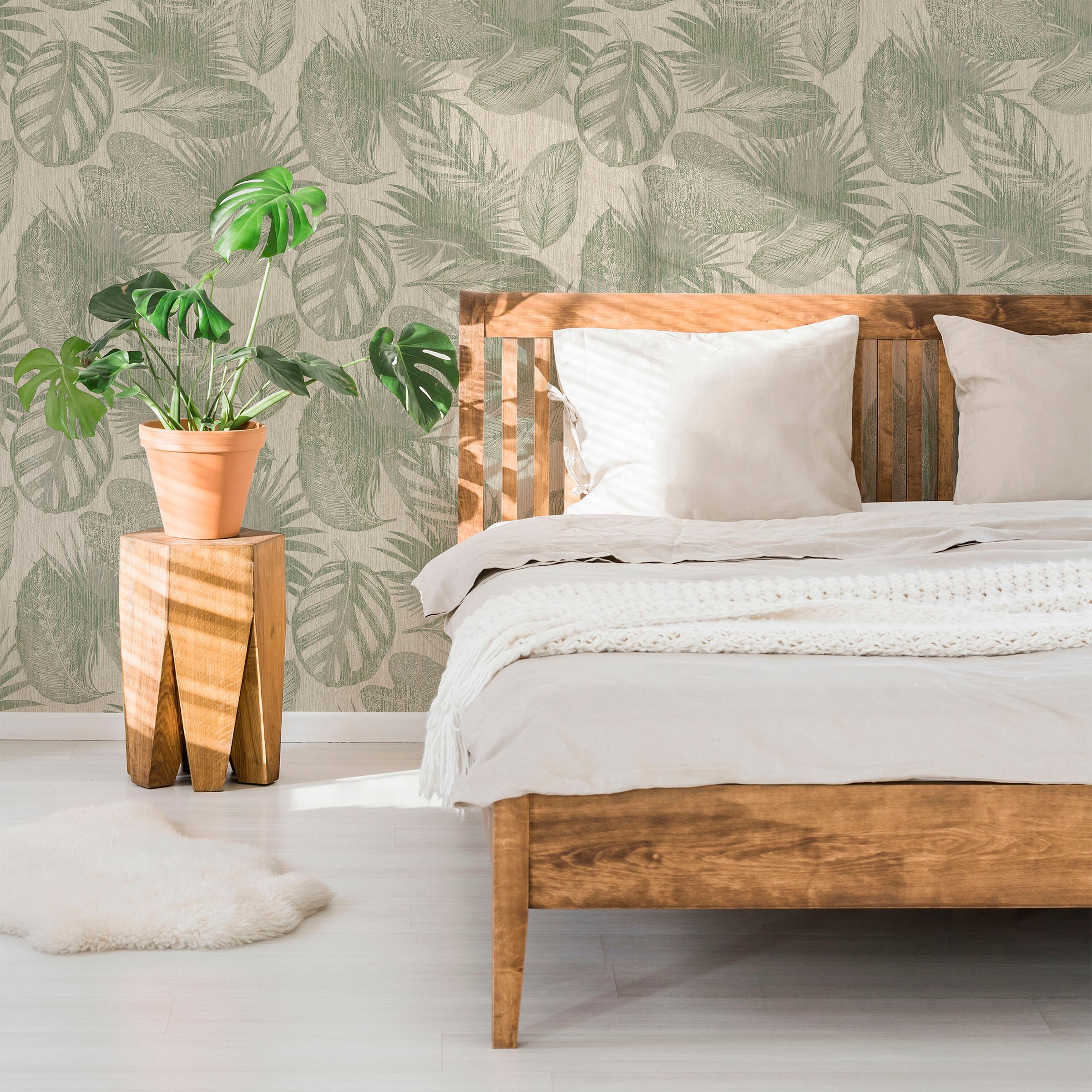 Superfresco Easy Vliestapete »Urban Natur Grun«, Motiv, floral