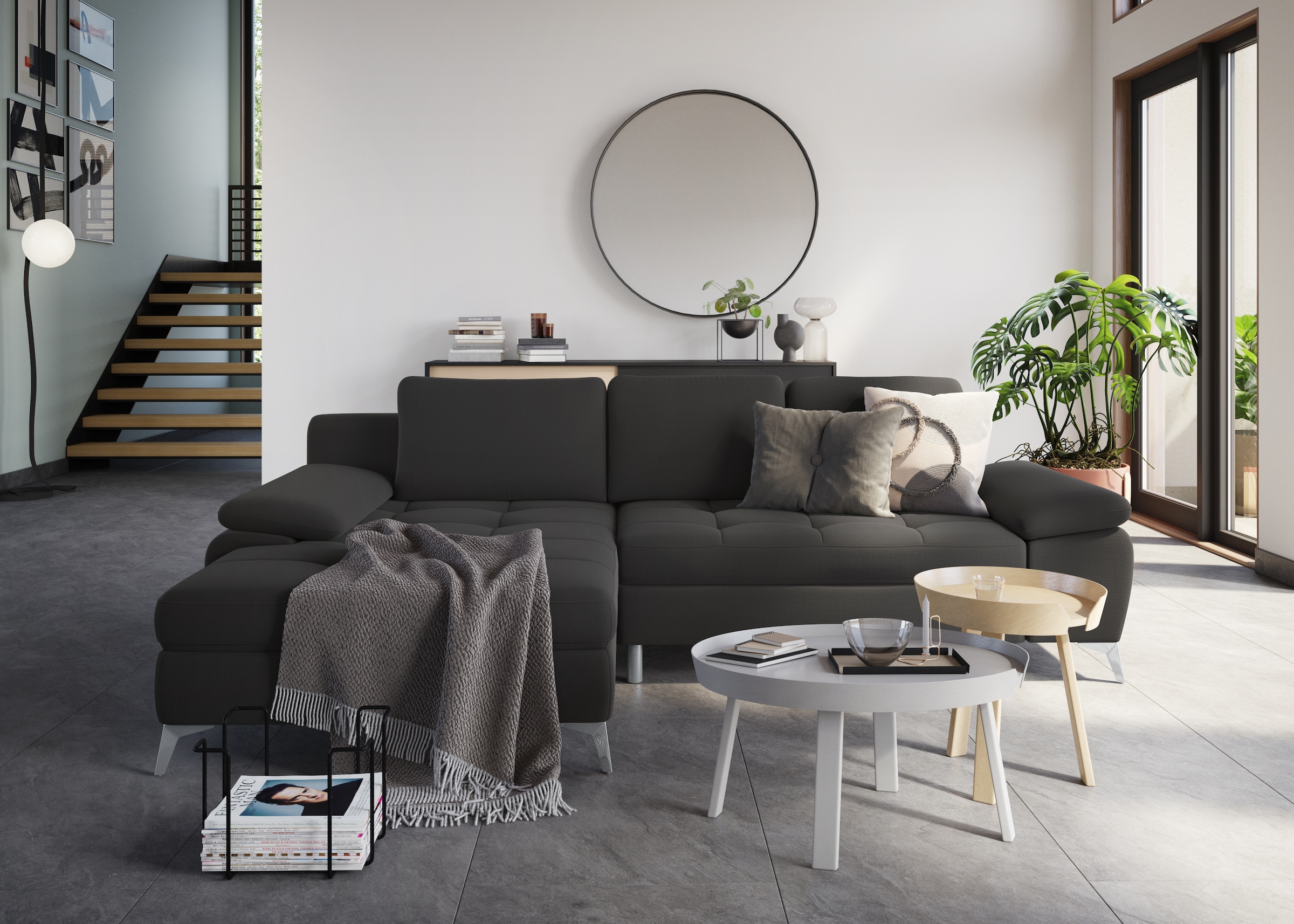 sit&more Ecksofa "Latigo L-Form" mit Recamiere, wahlweise mit Bettfunktion günstig online kaufen