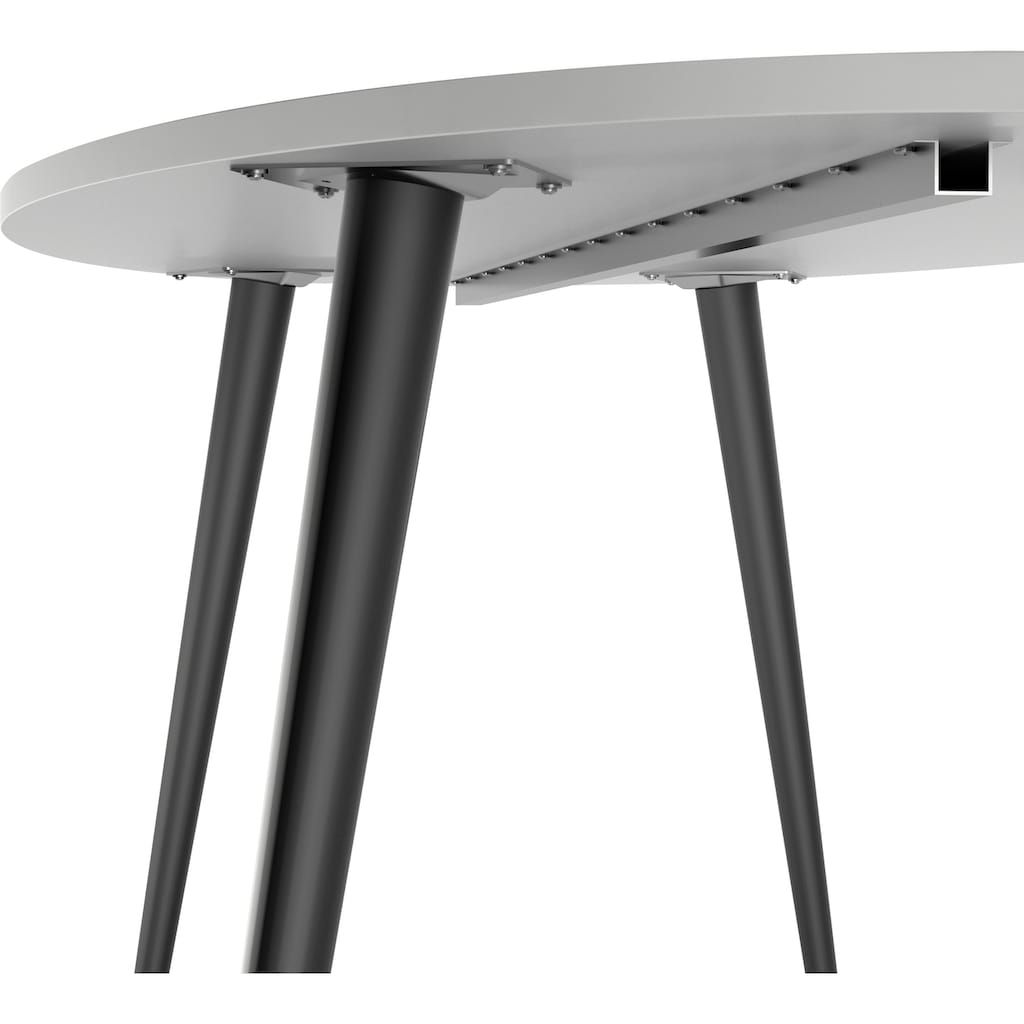Wohnen Tische Home affaire Esstisch »Oslo«, mit massiven Eichenholzbeinen, mit einer melaminbeschichteten Tischplatte, Made in D