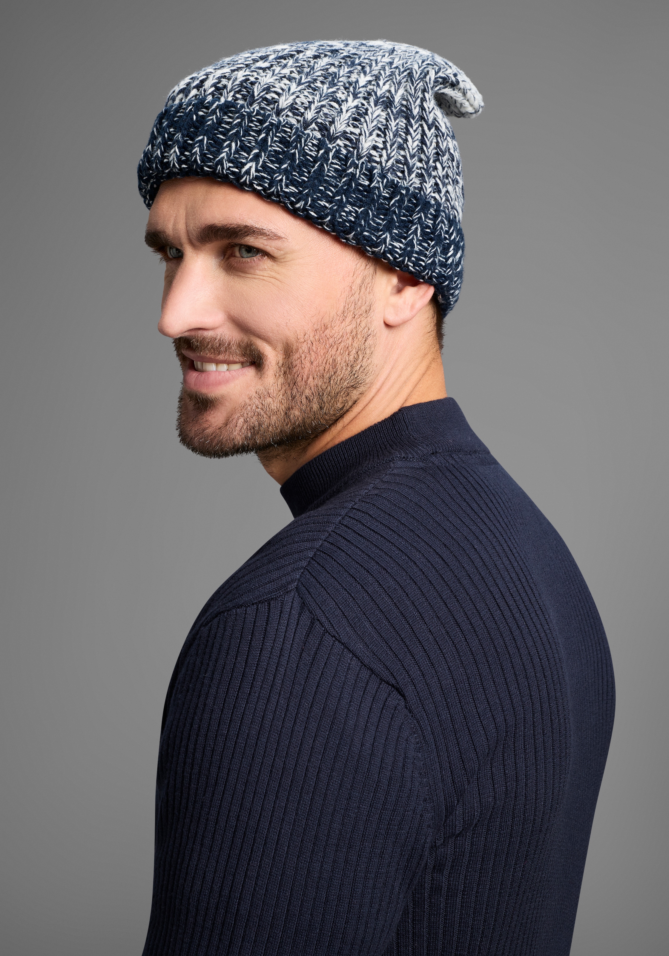 Mans World Strickmütze, in auffälliger Melange-Optik - NEW günstig online kaufen