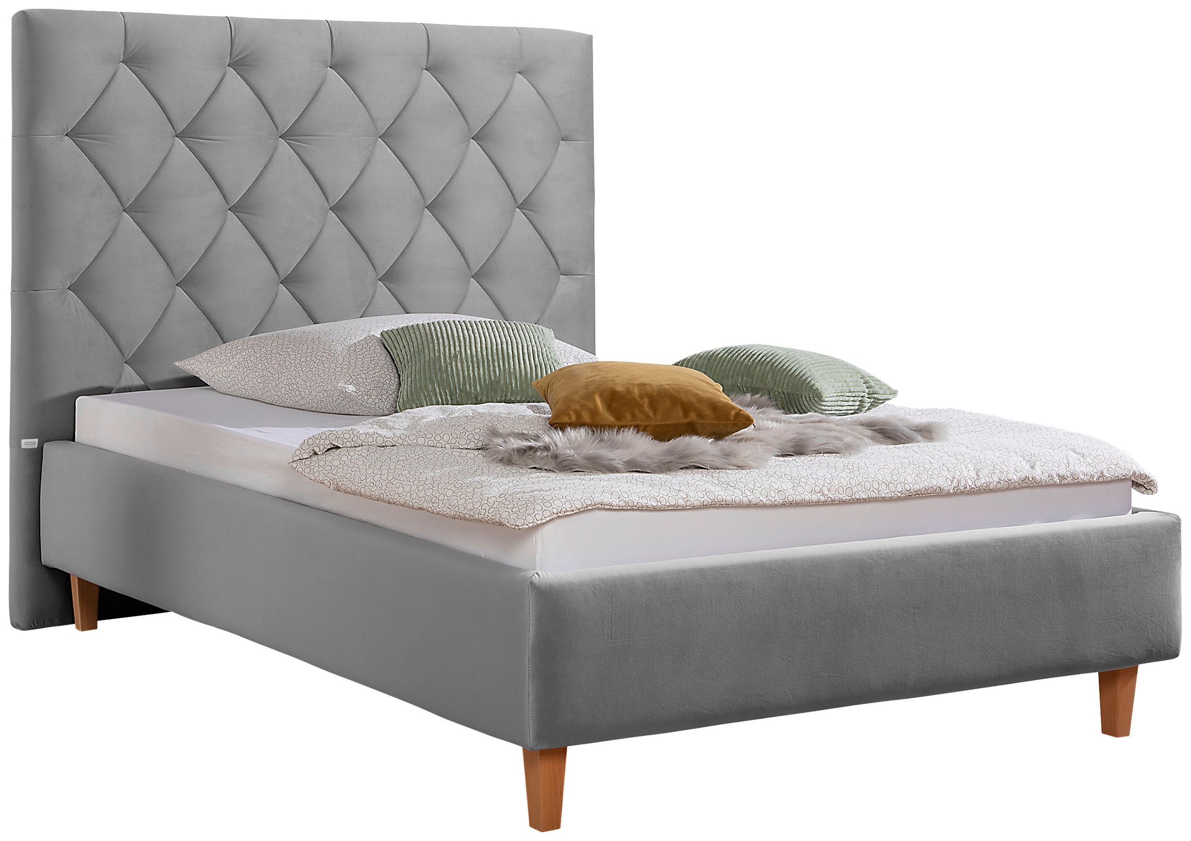 Home affaire Polsterbett "Sunley 140", Kreuzsteppung, Kopfteilhöhe 142 cm, günstig online kaufen