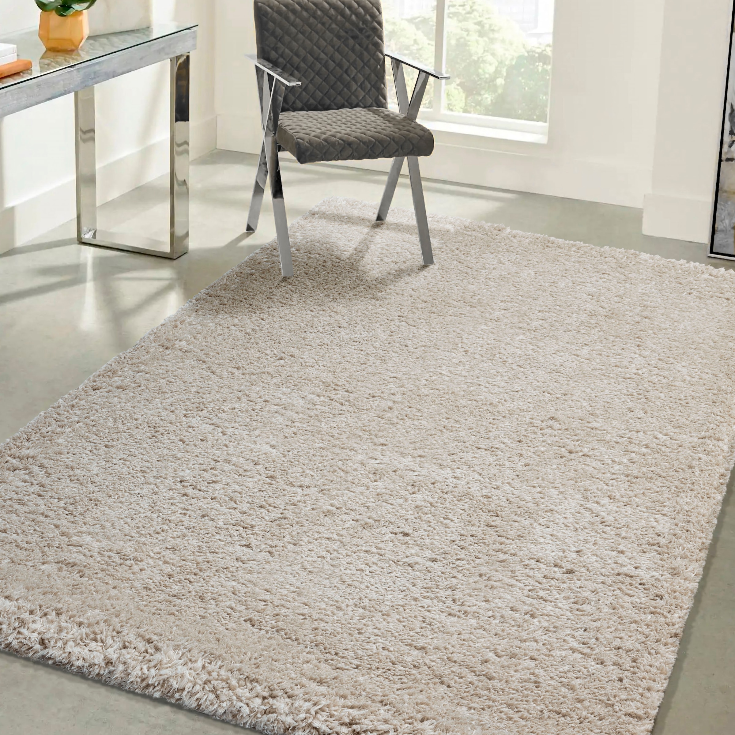 merinos Teppich "Recycle Floki 961" rund 50 mm Höhe Shaggy aus recyceltem P günstig online kaufen