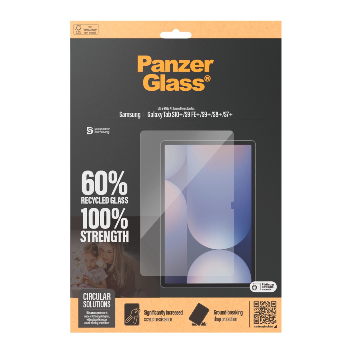 CARE by PanzerGlass Displayschutzglas »Ultra-Wide Fit Screen Protection«, Displayschutzfolie, Schutzfolie, Bildschirmschutz, kratz- & stoßfest