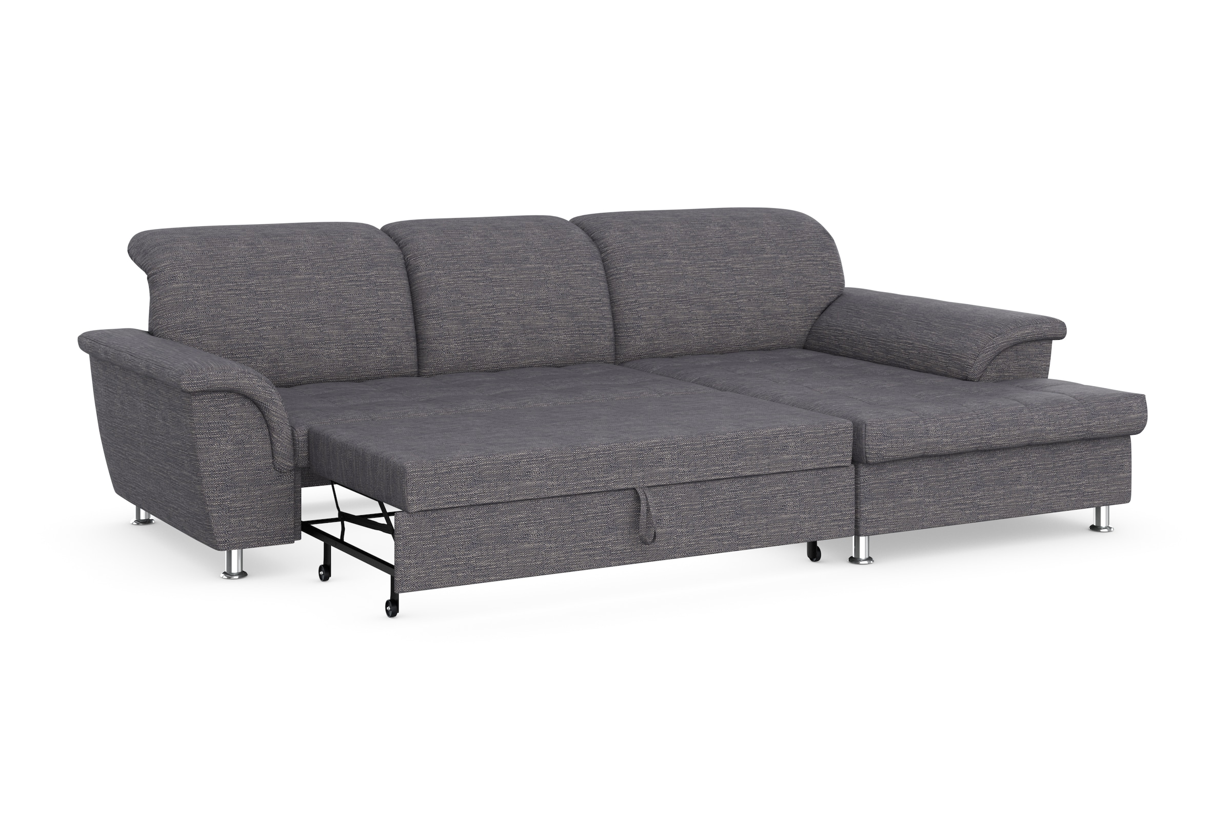 DOMO collection Ecksofa Franzi, wahlweise mit Bettfunktion, Bettkasten und Kopfteilverstellung