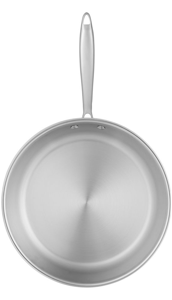 RESTO Kitchenware Bratpfanne "Crater Pfanne aus Tri-Ply (Edelstahl + Aluminium + Edelstahl) ofenfest" Edelstahl 18/10 1 Stk. tlg. Energieeinsparung 25% durch die dreilagige Basis