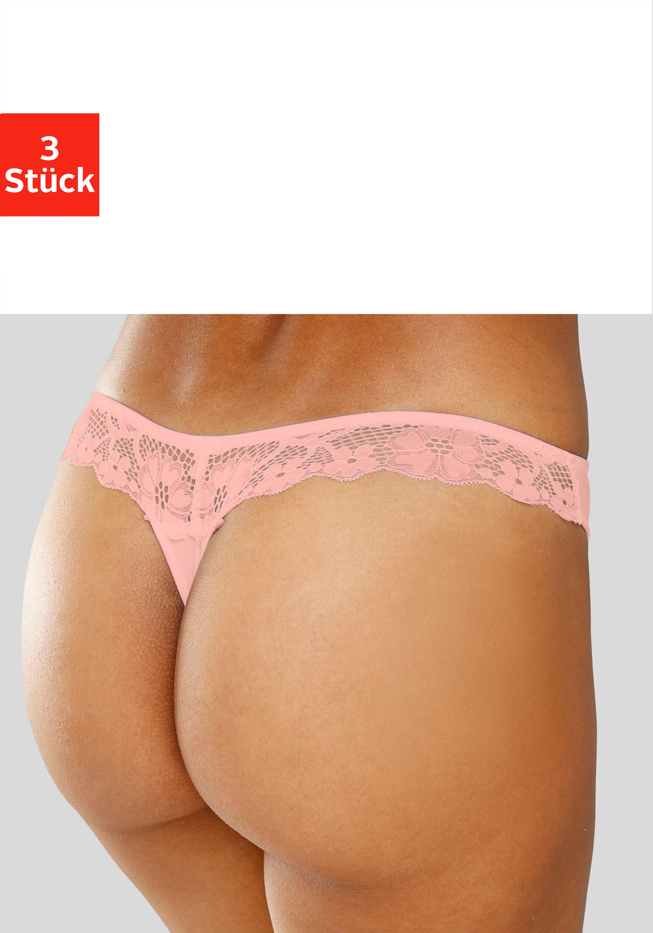 PETITE FLEUR Stringai (3 St.) nugaroje komplett iš ...