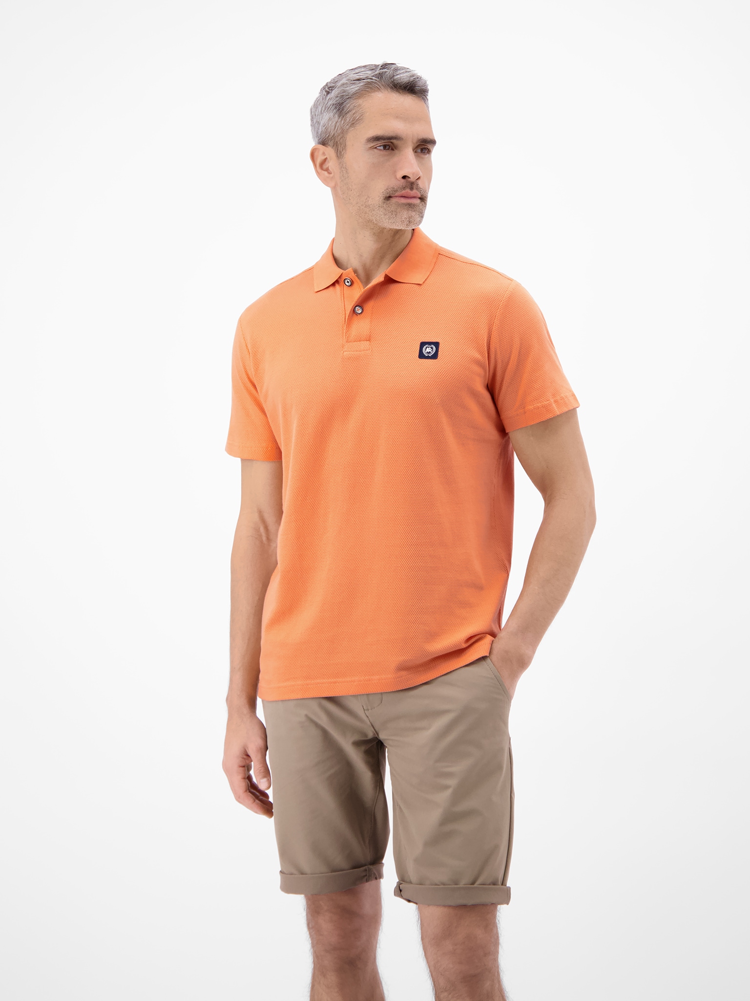 LERROS Poloshirt Regular Fit, mit 3-Knopf-Form, mit Seitenschlitzen