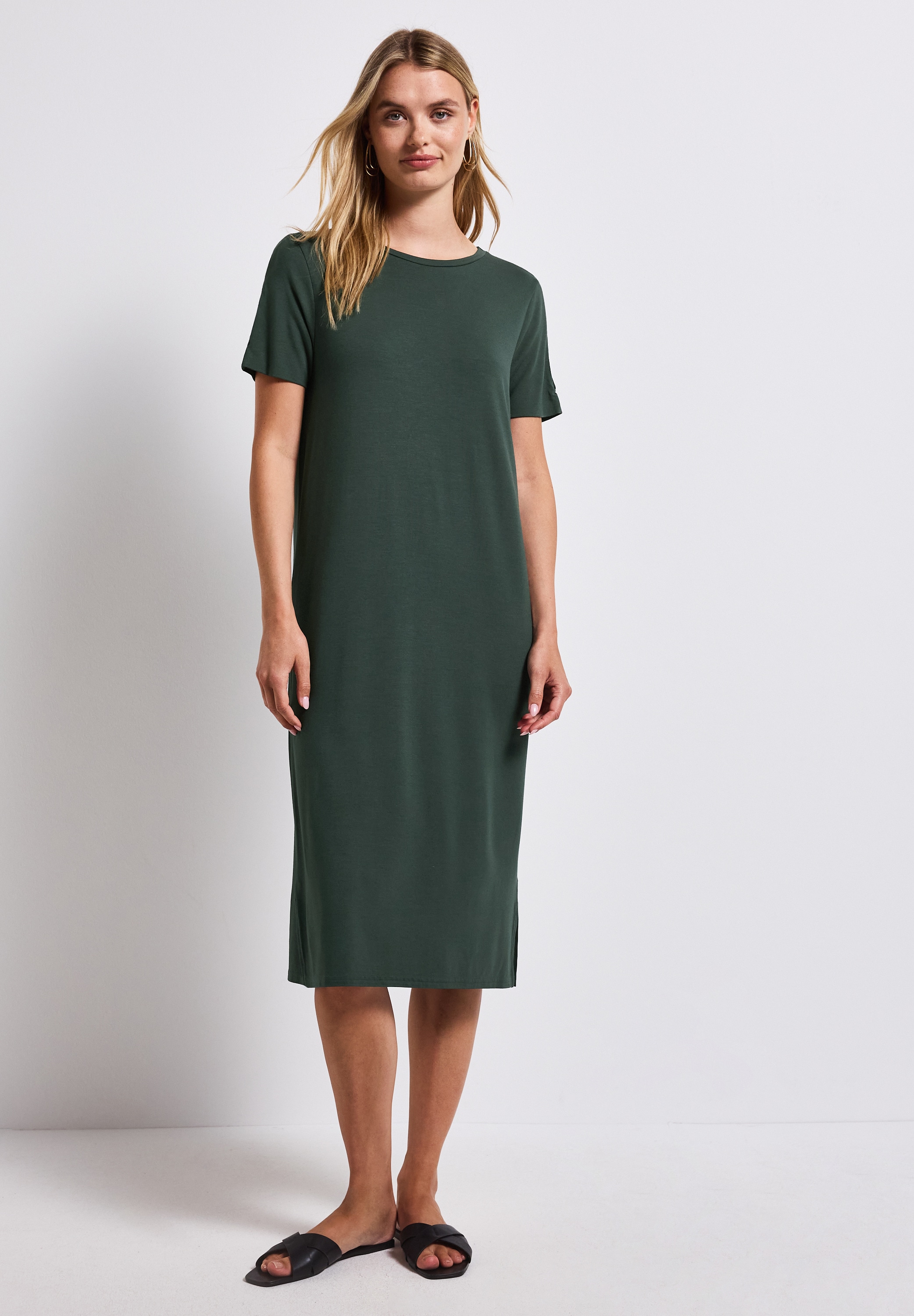 STREET ONE Midikleid, mit Rundhalsausschnitt günstig online kaufen
