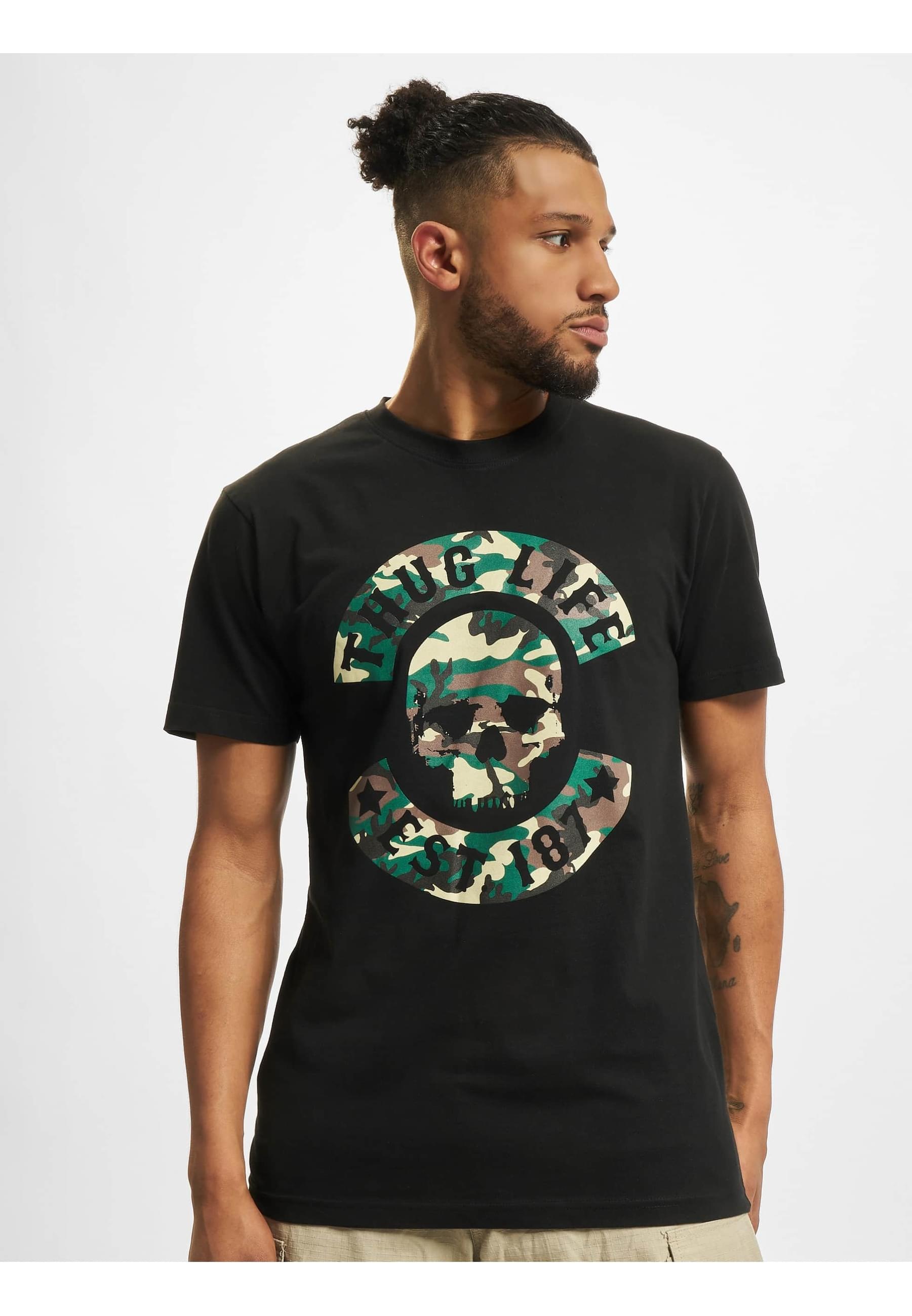 Thug Life T-Shirt »Thug Life Herren Thug Life B.Skull Camo T-Shirt«, (1 tlg.)