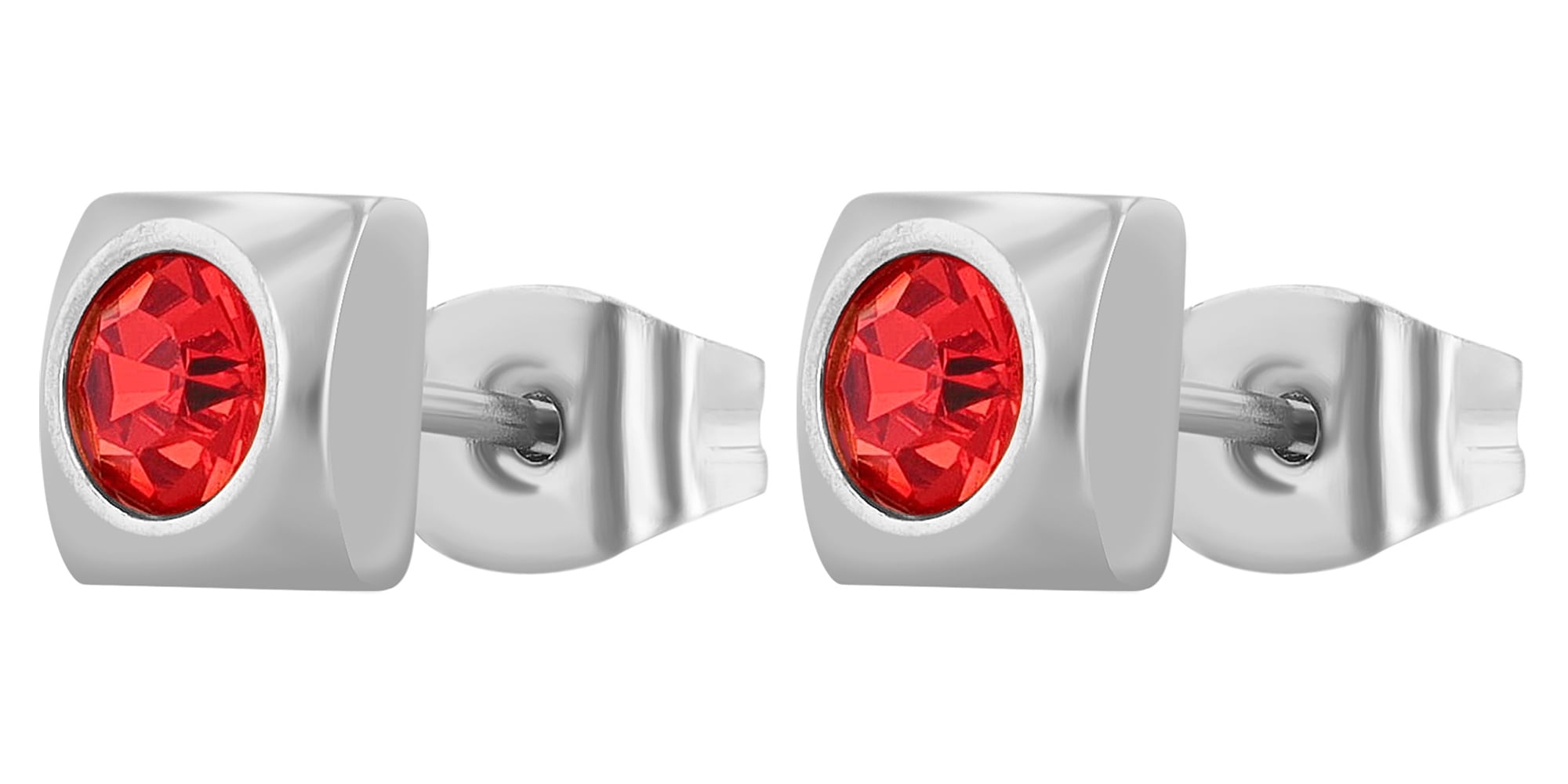 Adelia´s Paar Ohrhänger "Ohrringe – Ohrstecker aus Edelstahl mit Strass Steinchen" Ideal als Geschenk zum Jubiläum