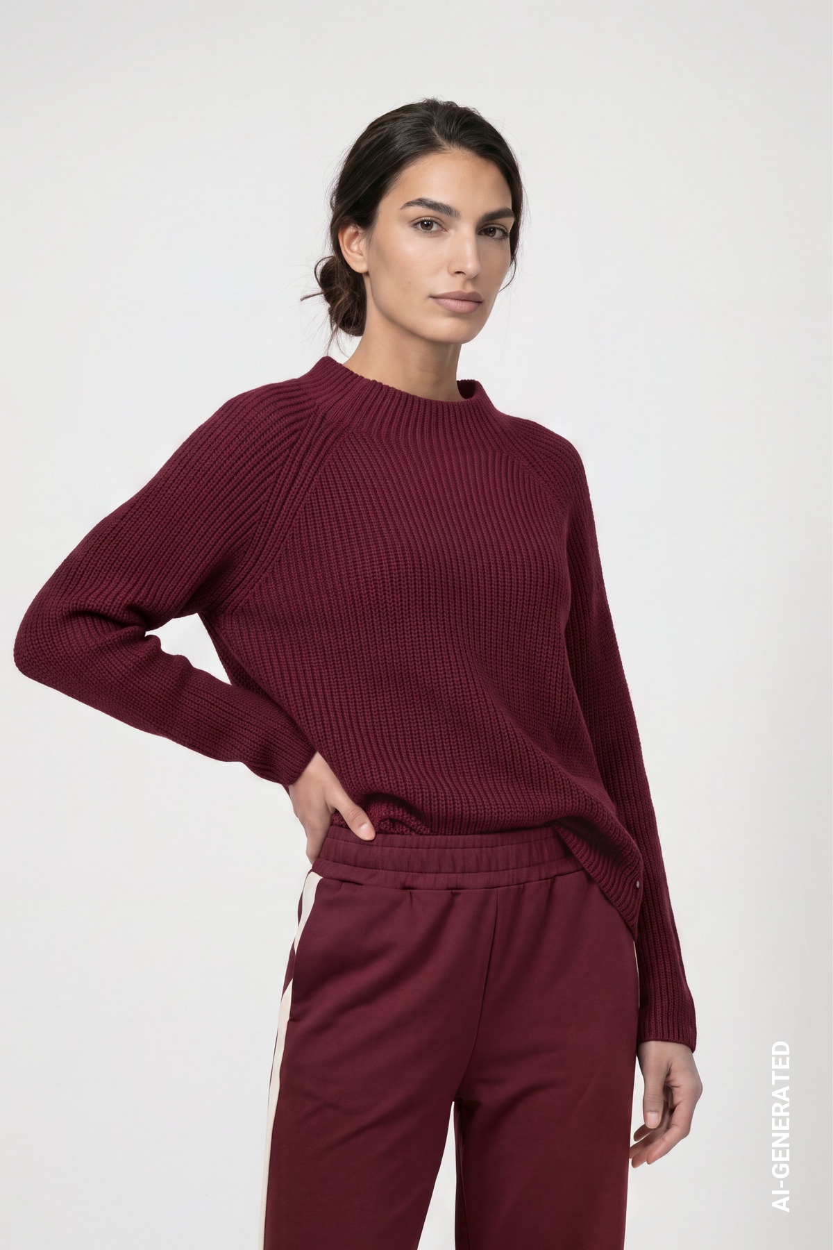 Monari Strickpullover "Pullover Basic Perlfang" Regular fit mit Stehkragen