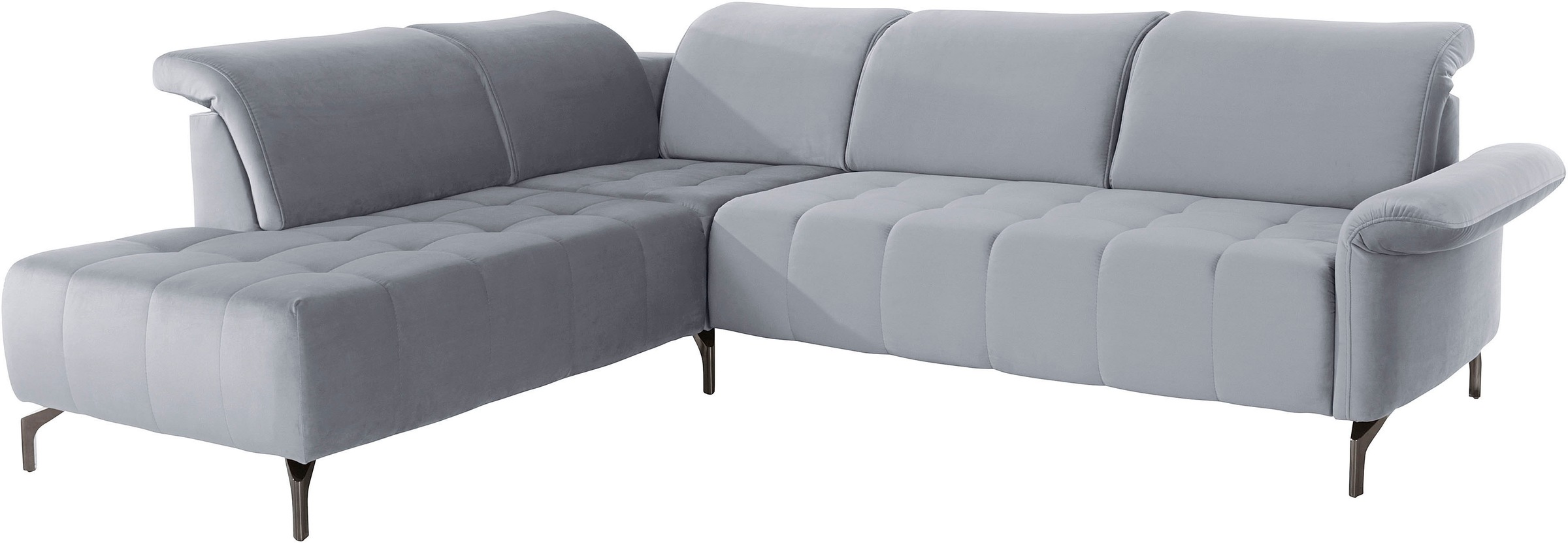 INOSIGN Ecksofa »Fresh L-Form«, Federkern, wahlweise Kopfteilverstellung und motorischer Vorziehsitz
