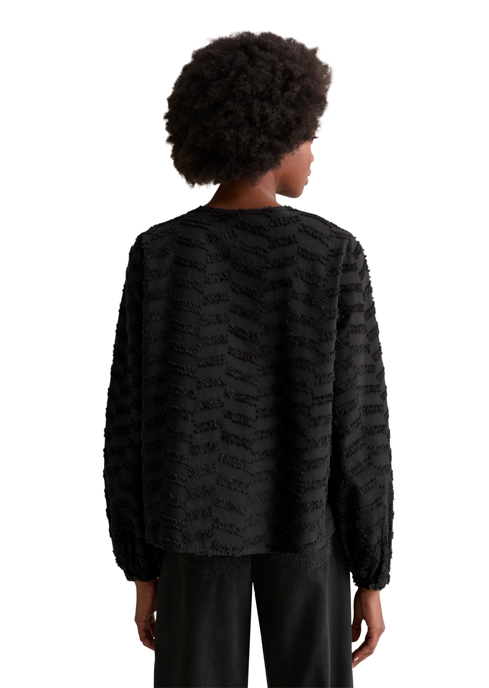 Marc O'Polo DENIM Langarmbluse »aus Baumwoll-Fil Coupé«