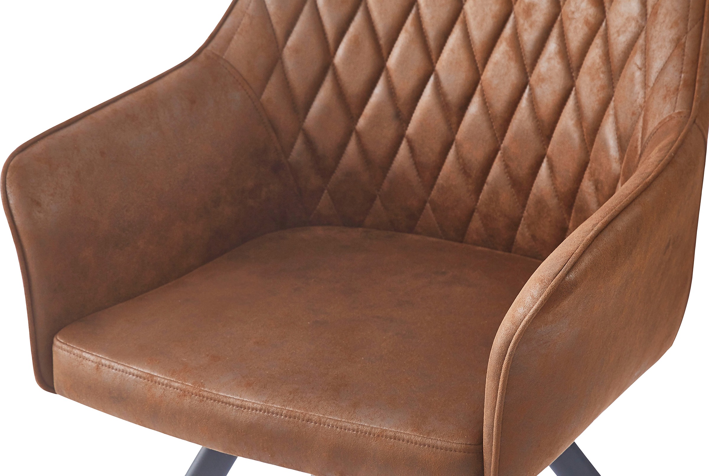 Kayoom Polsterstuhl »Stuhl Amber 225, Eleganter Stuhl mit Steppung«, 1 St., Eleganter Stuhl mit Steppung, moderne Eisen-Füße